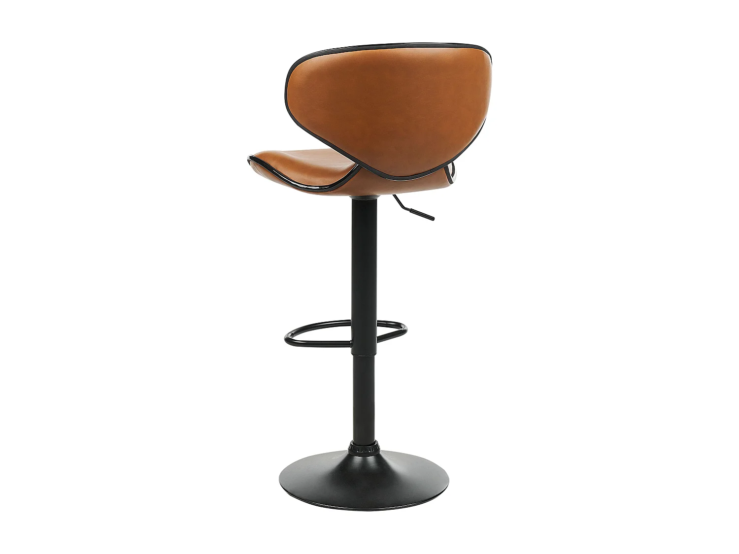 Set di 2 sedie alte CONWAY Pelle sintetica Marrone dorato