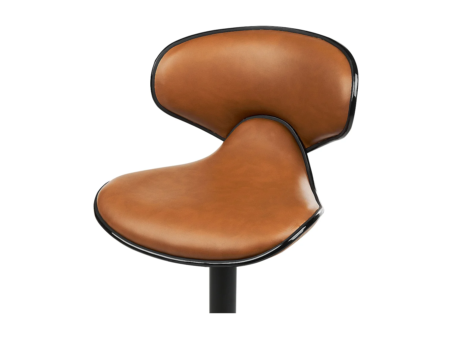 Lot de 2 chaises de bar CONWAY Cuir PU Marron doré