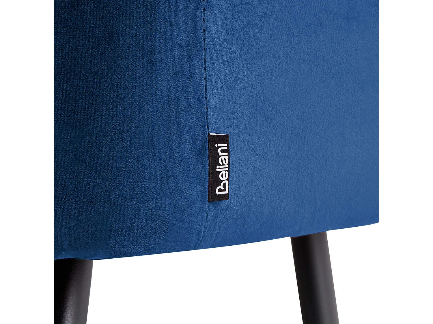 Set of 2 Bar Chairs SANILAC Velvet Navy Blue
