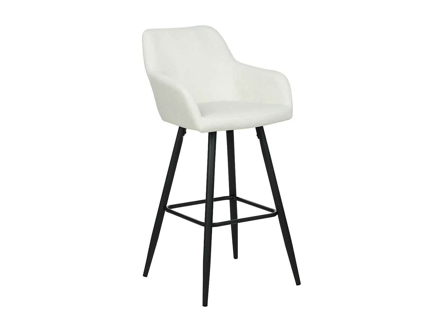 Lot de 2 chaises de bar CASMALIA Velours Blanc cassé