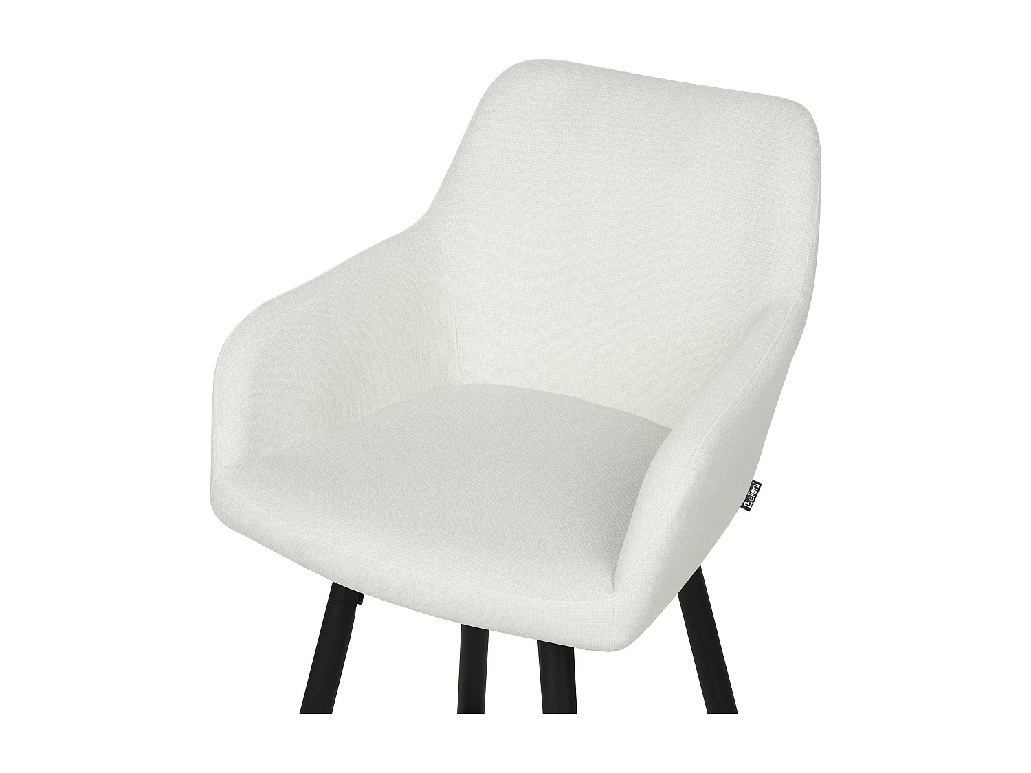 Lot de 2 chaises de bar CASMALIA Velours Blanc cassé
