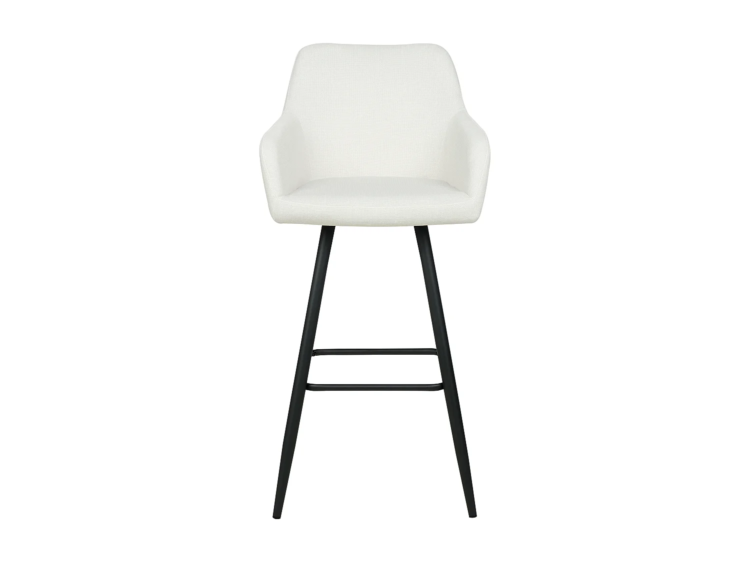 Lot de 2 chaises de bar CASMALIA Velours Blanc cassé