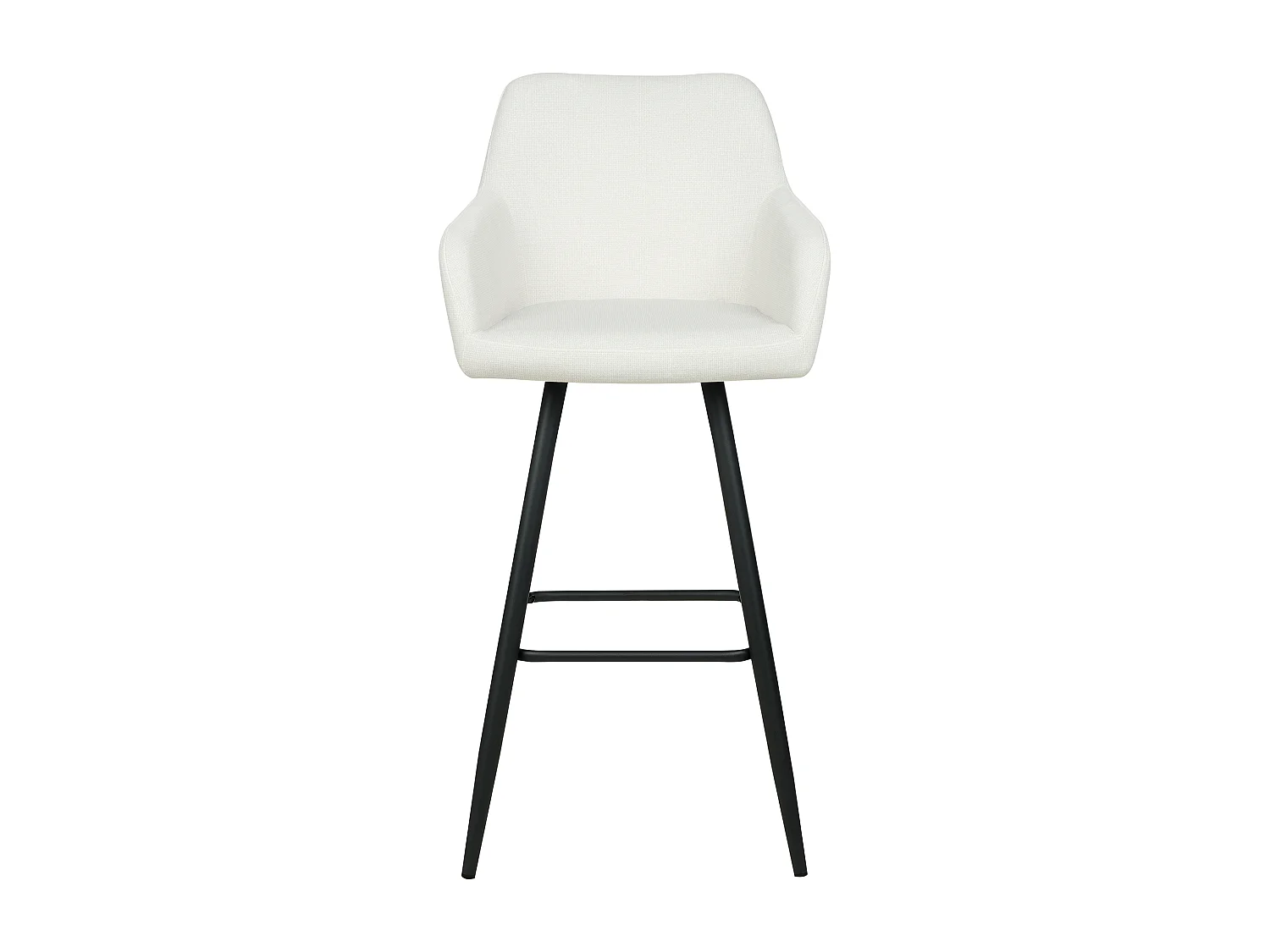 Lot de 2 chaises de bar CASMALIA Velours Blanc cassé
