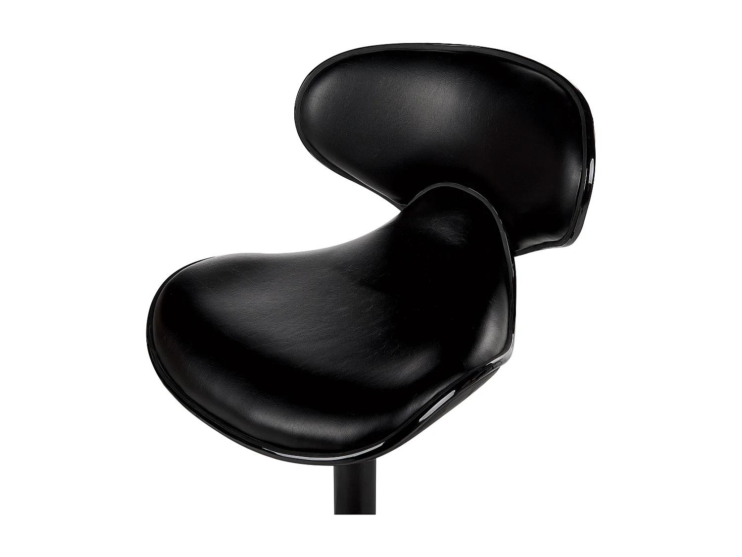 Lot de 2 chaises de bar CONWAY Cuir PU Noir