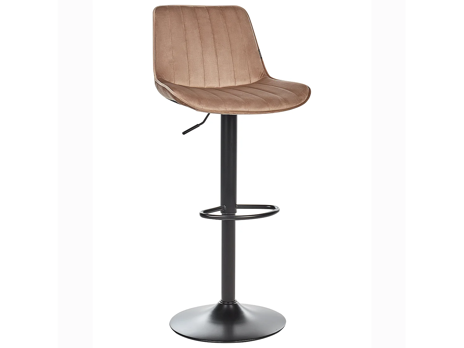 Lot de 2 chaises de bar DUBROVNIK Velours Marron clair