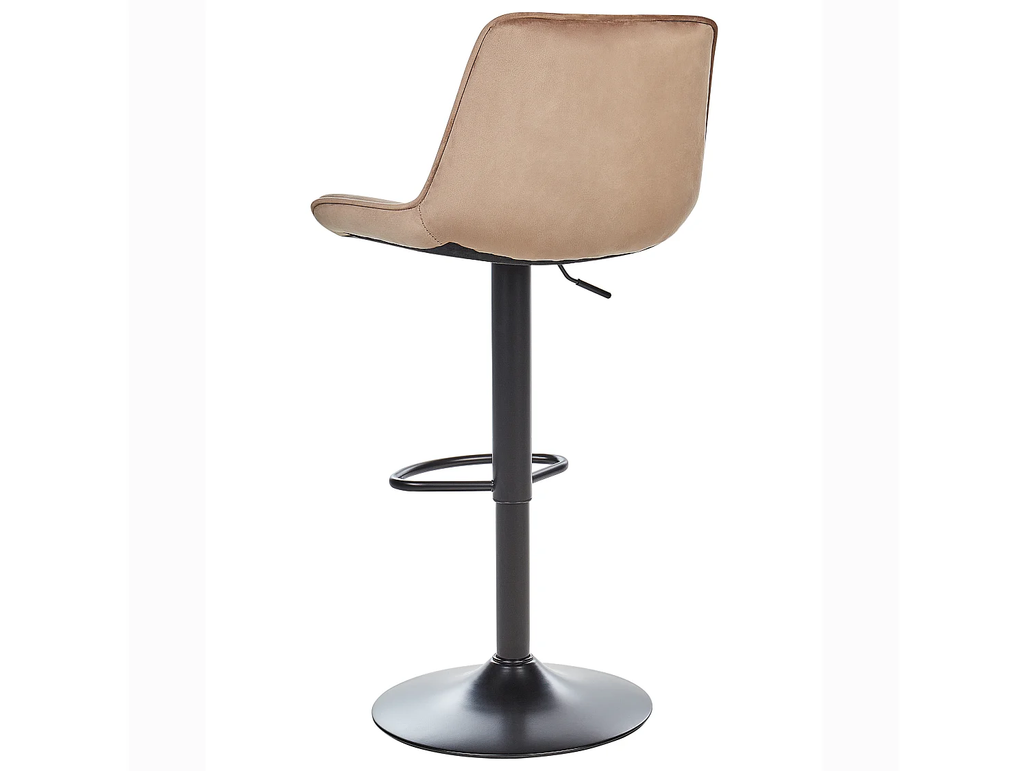 Lot de 2 chaises de bar DUBROVNIK Velours Marron clair