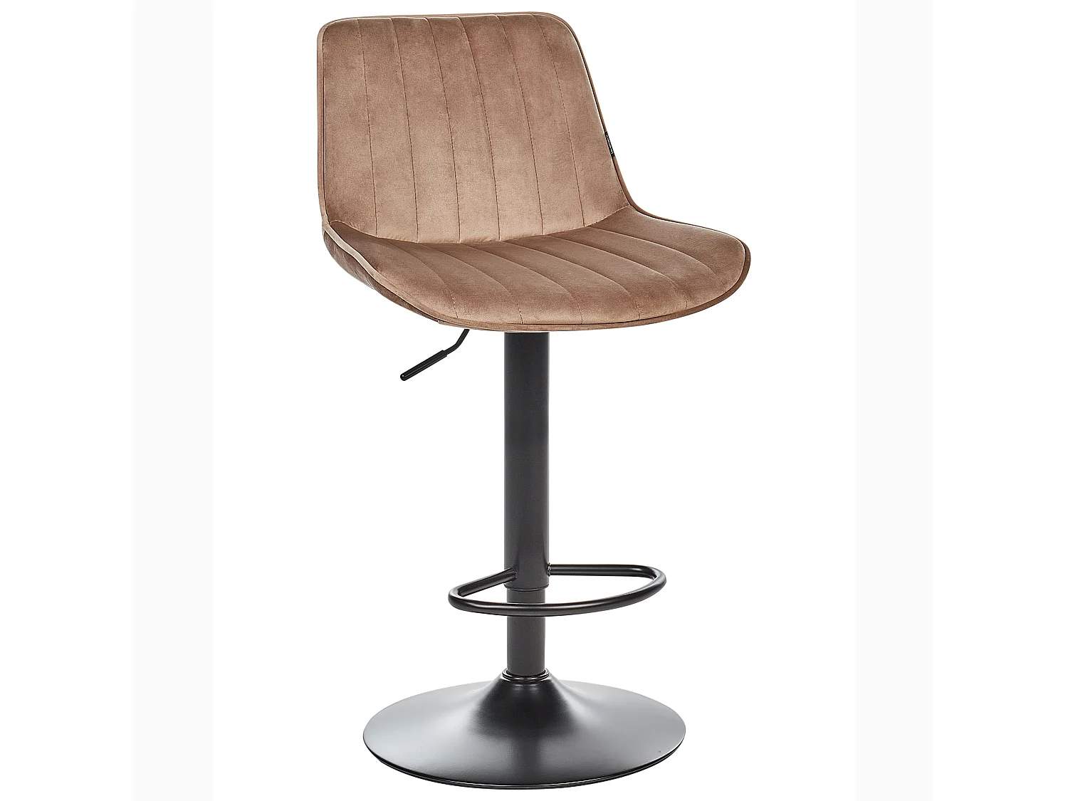 Lot de 2 chaises de bar DUBROVNIK Velours Marron clair