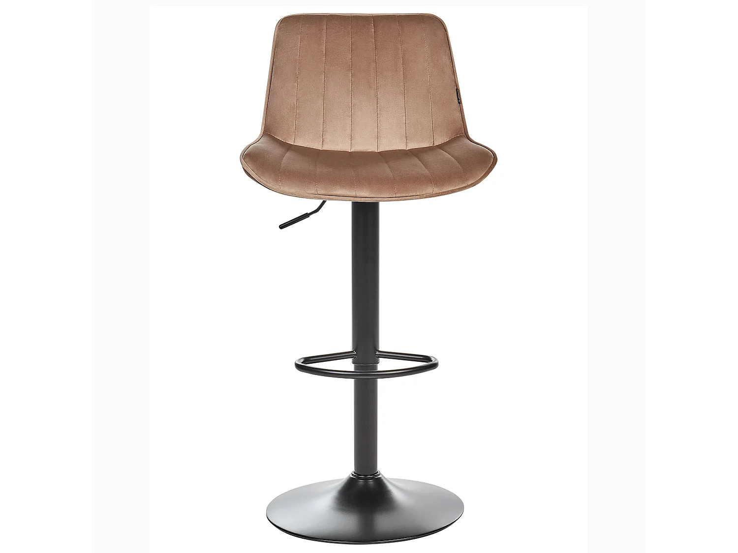 Barhocker 2er Set Samt braun Metallgestell höhenverstellbar drehbar Dubrovnik