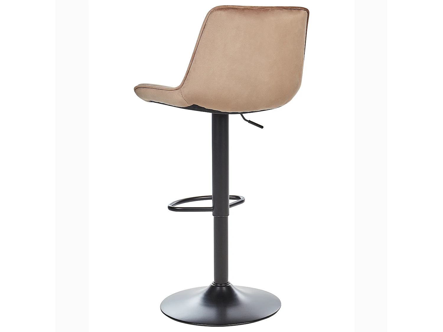 Barhocker 2er Set Samt braun Metallgestell höhenverstellbar drehbar Dubrovnik