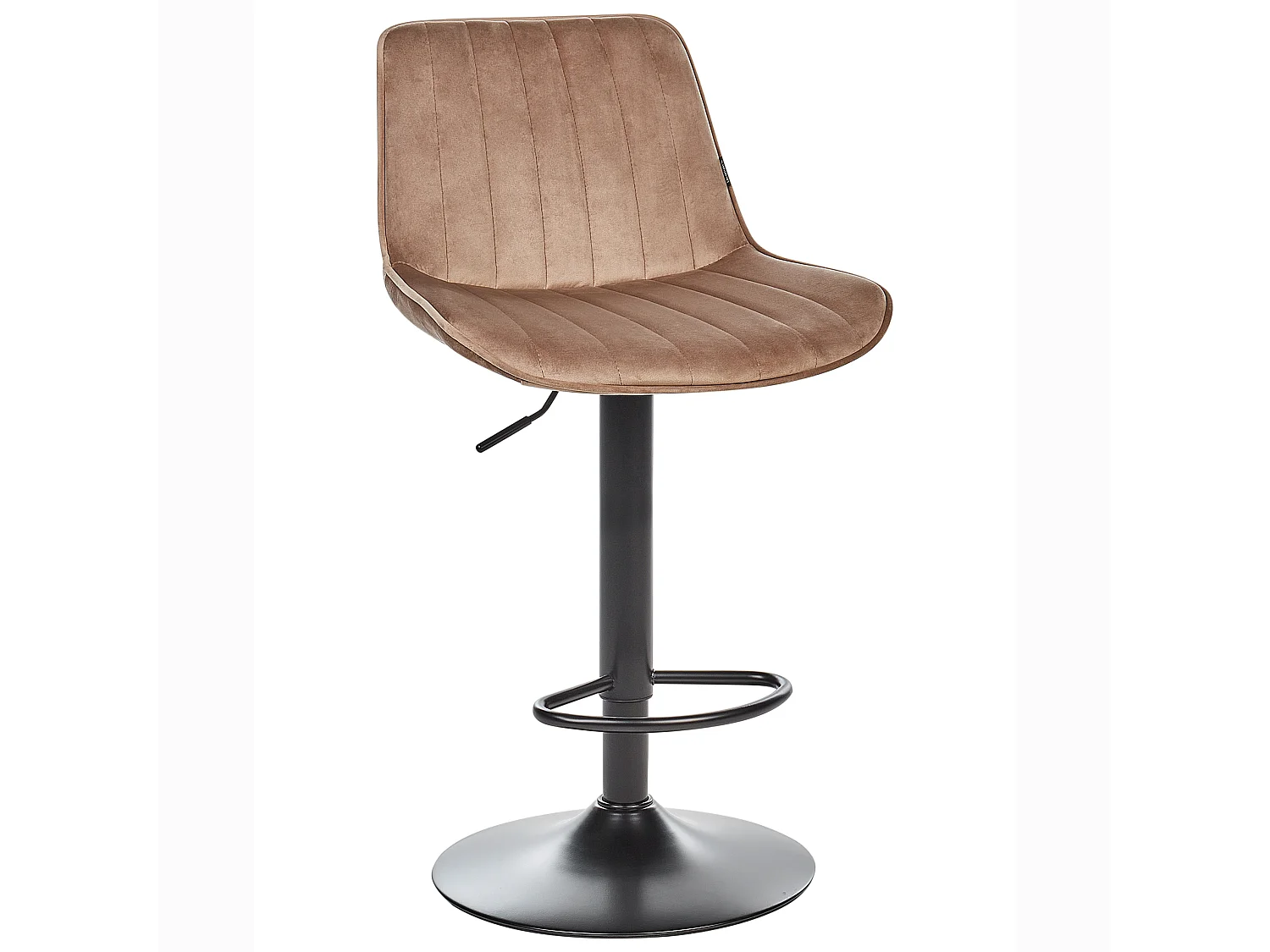 Barhocker 2er Set Samt braun Metallgestell höhenverstellbar drehbar Dubrovnik