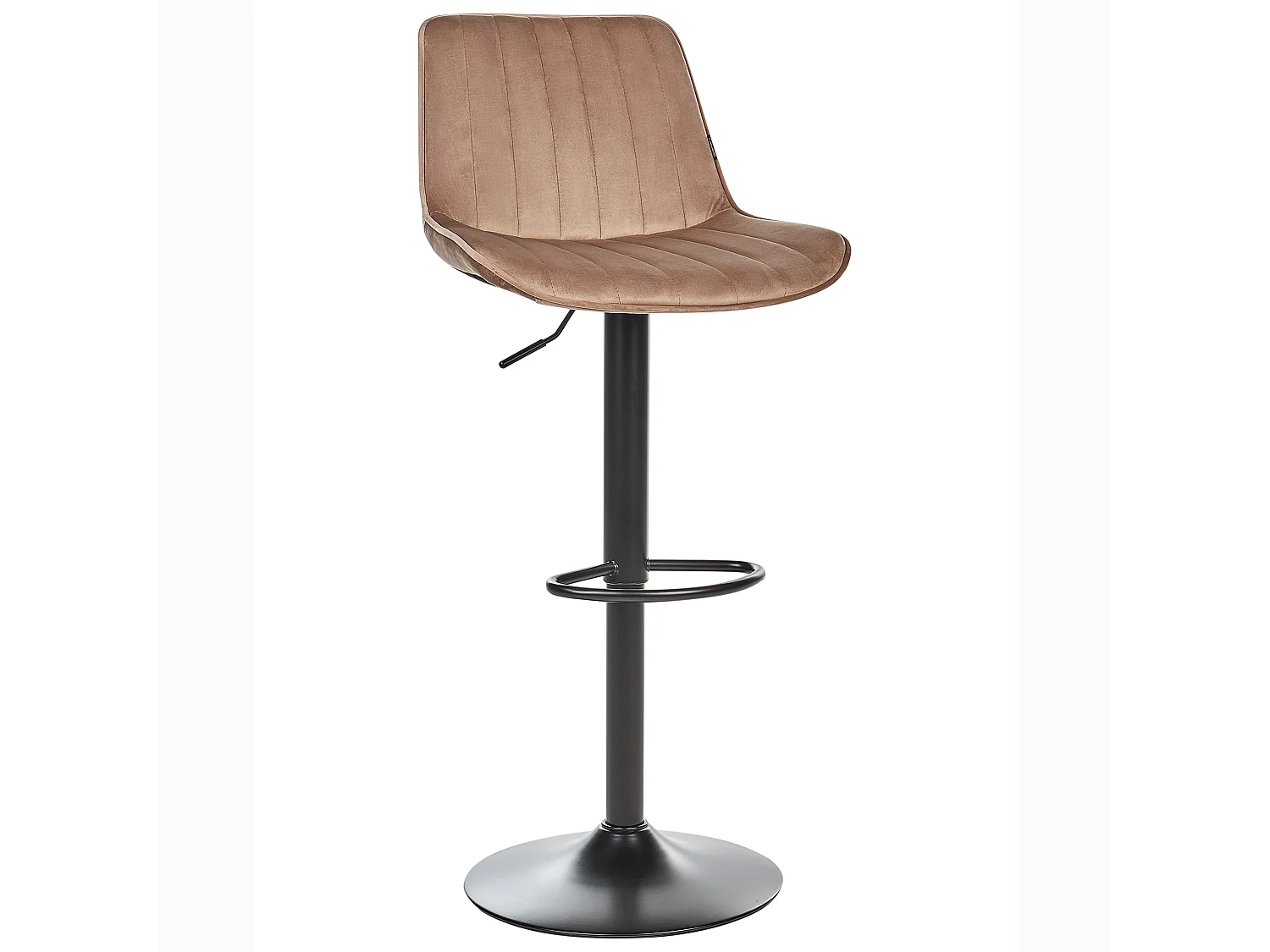Barhocker 2er Set Samt braun Metallgestell höhenverstellbar drehbar Dubrovnik