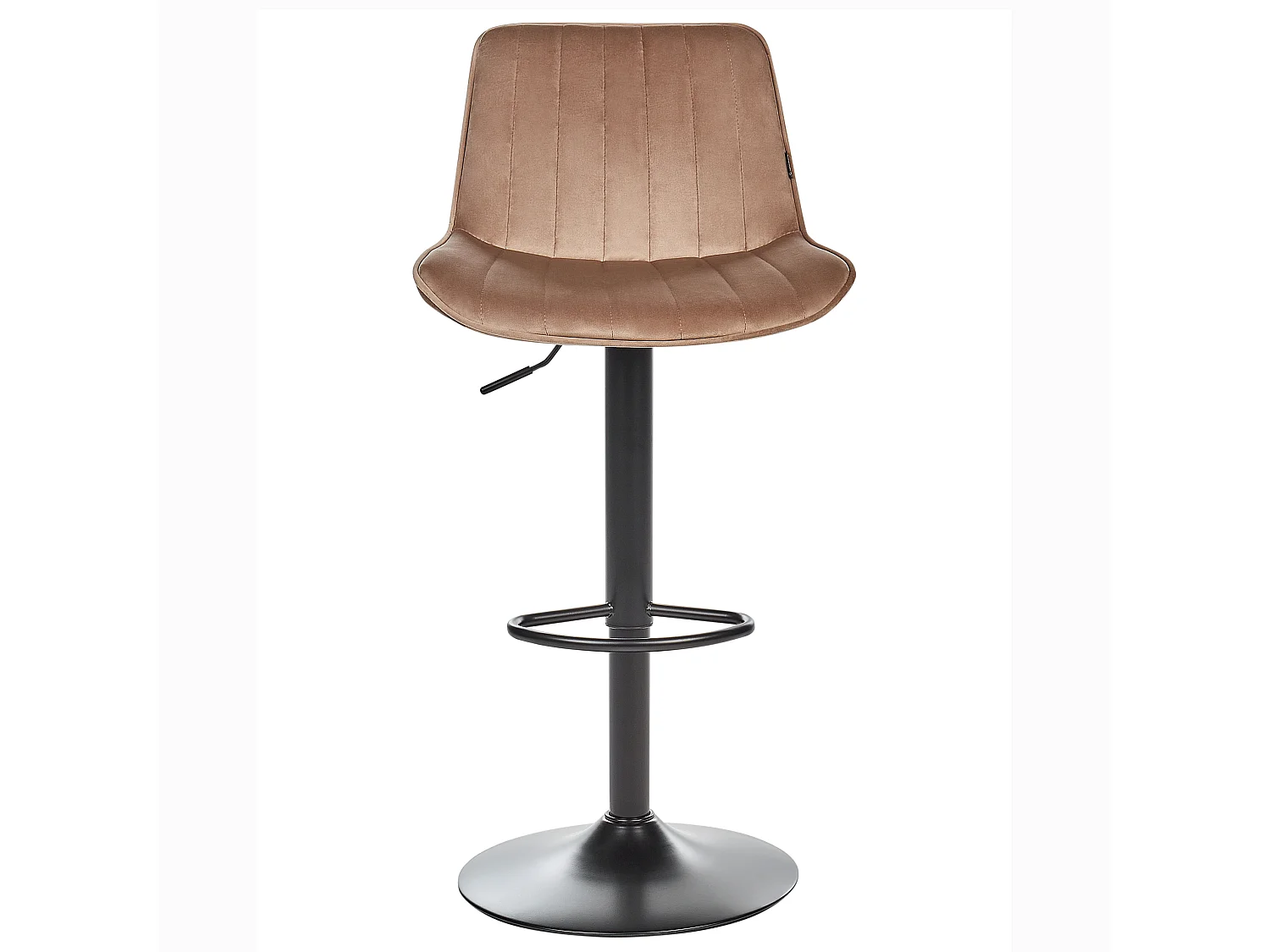 Lot de 2 chaises de bar DUBROVNIK Velours Marron clair