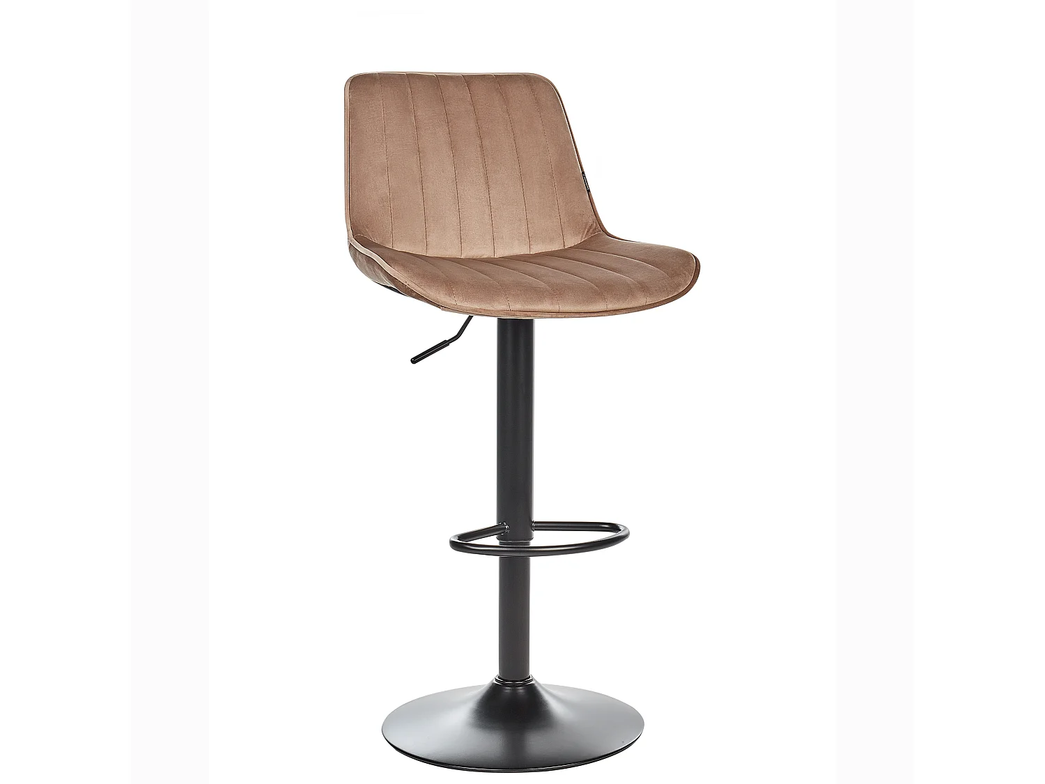 Lot de 2 chaises de bar DUBROVNIK Velours Marron clair