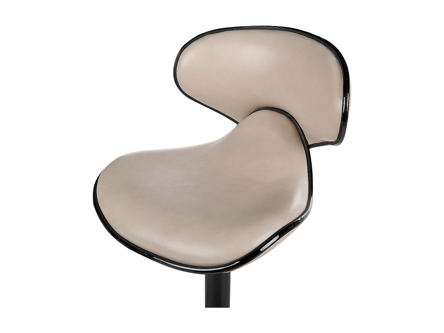 Lot de 2 chaises de bar CONWAY Cuir PU Beige clair