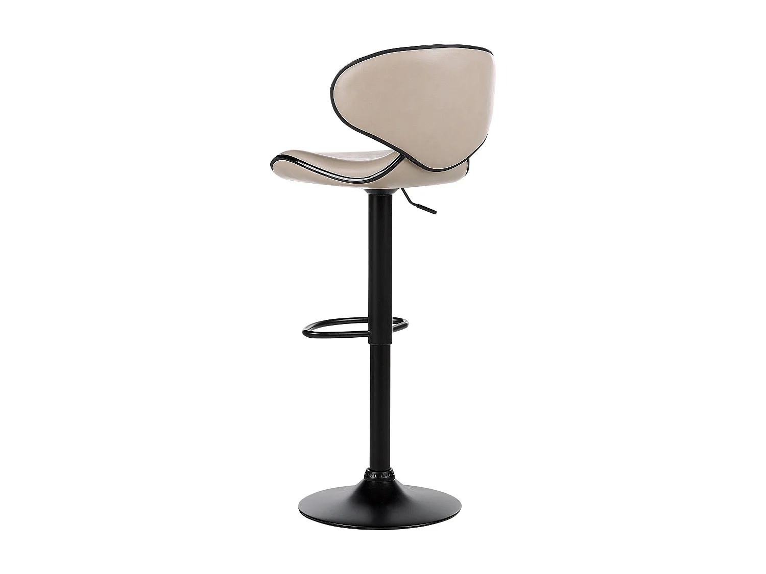 Lot de 2 chaises de bar CONWAY Cuir PU Beige clair