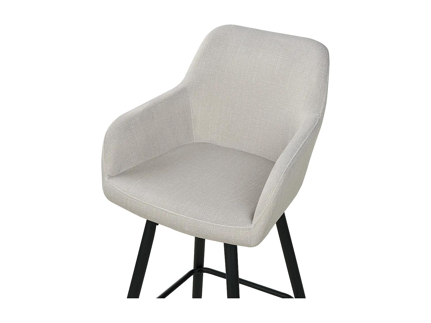 Lot de 2 chaises de bar CASMALIA Velours Taupe
