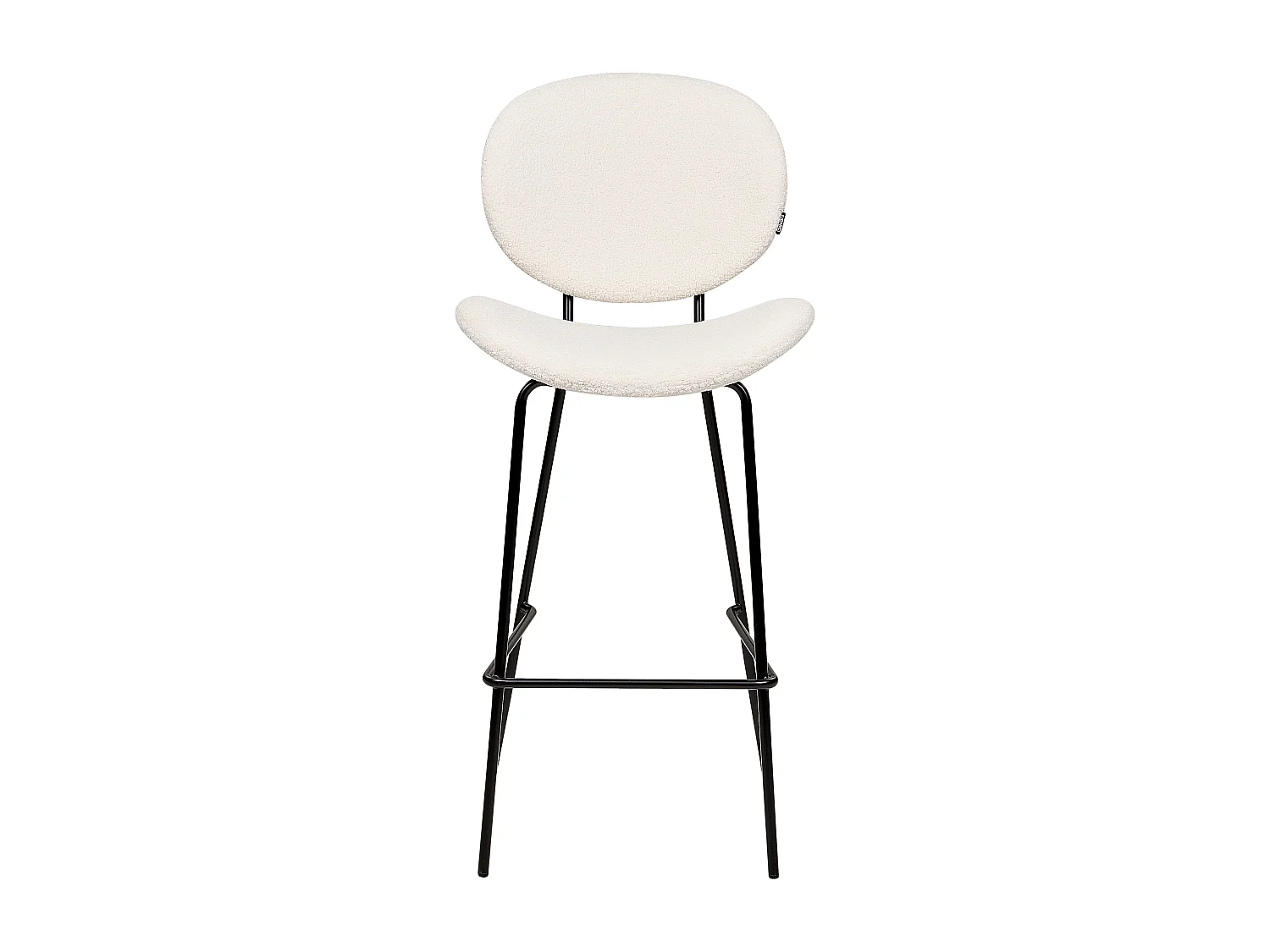 Lot de 2 chaises de bar LUANA Bouclé Blanc