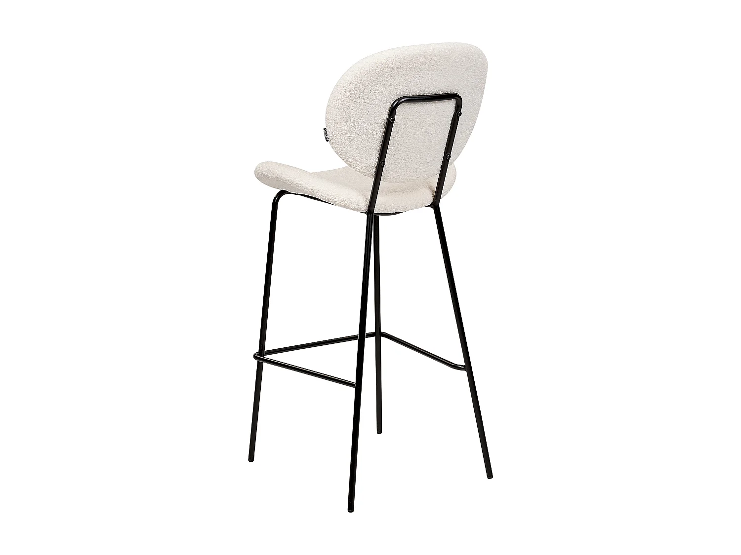Lot de 2 chaises de bar LUANA Bouclé Blanc