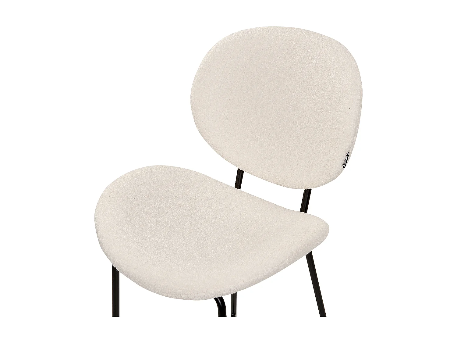 Set van 2 barstoelen LUANA Bouclé Wit