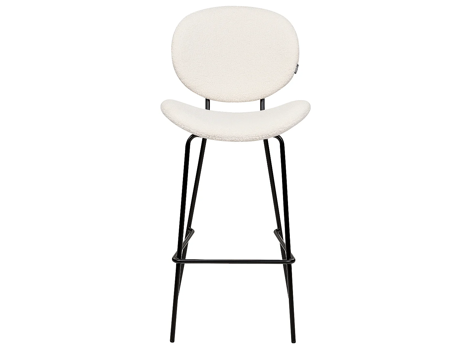 Lot de 2 chaises de bar LUANA Bouclé Blanc