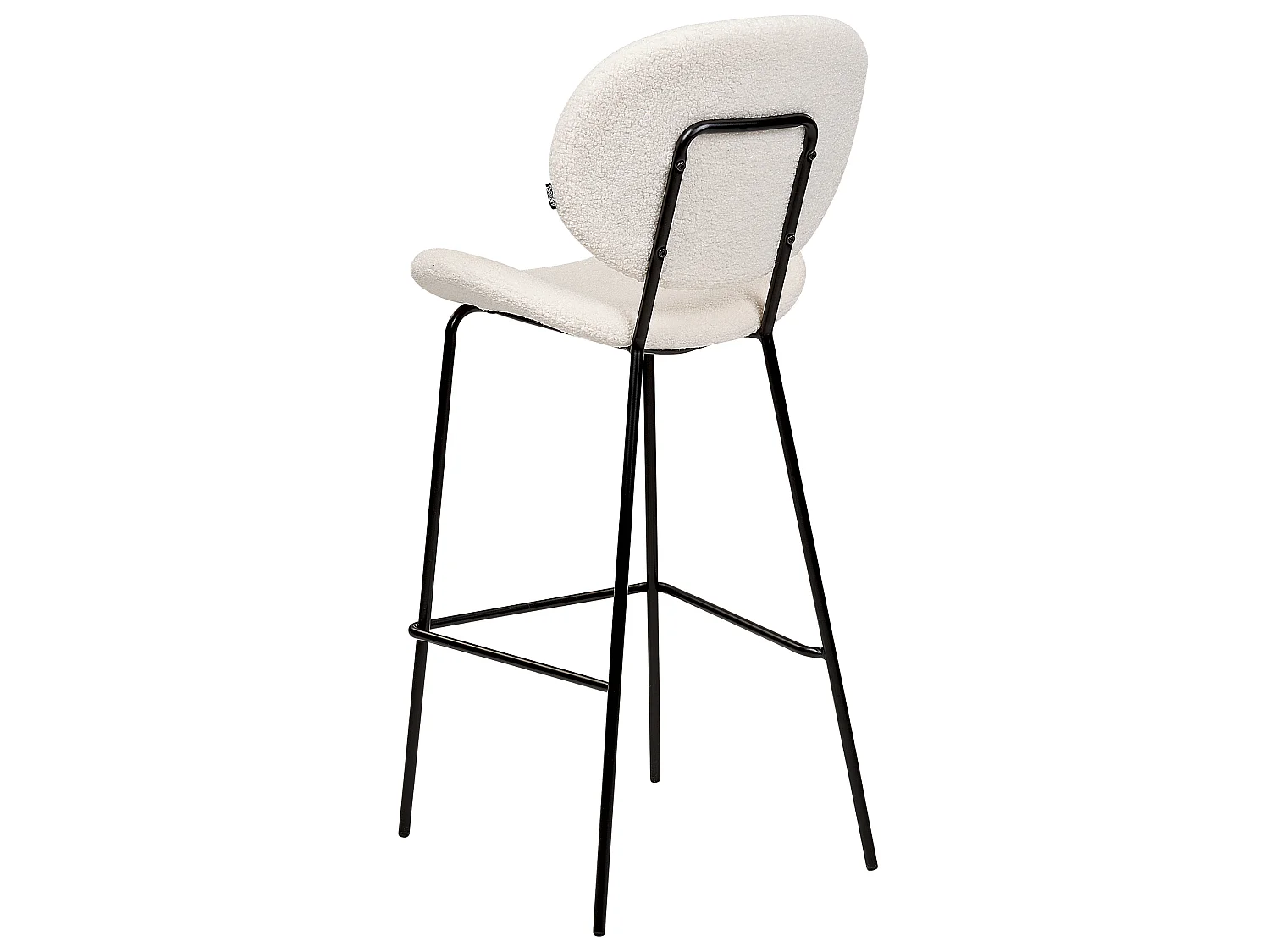 Lot de 2 chaises de bar LUANA Bouclé Blanc