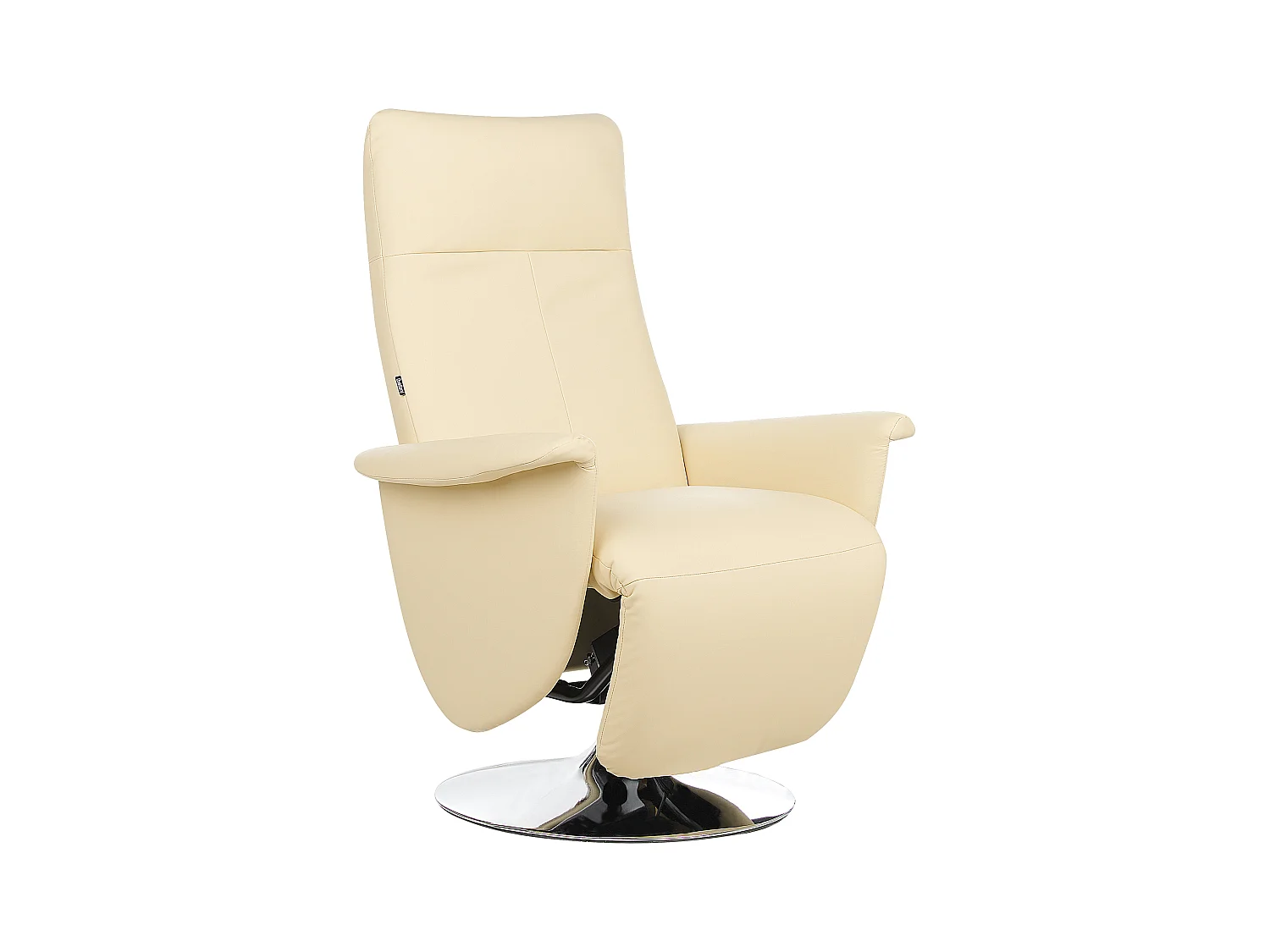 Fauteuil inclinable PRIME Repose-pieds inclus Cuir PU Beige clair
