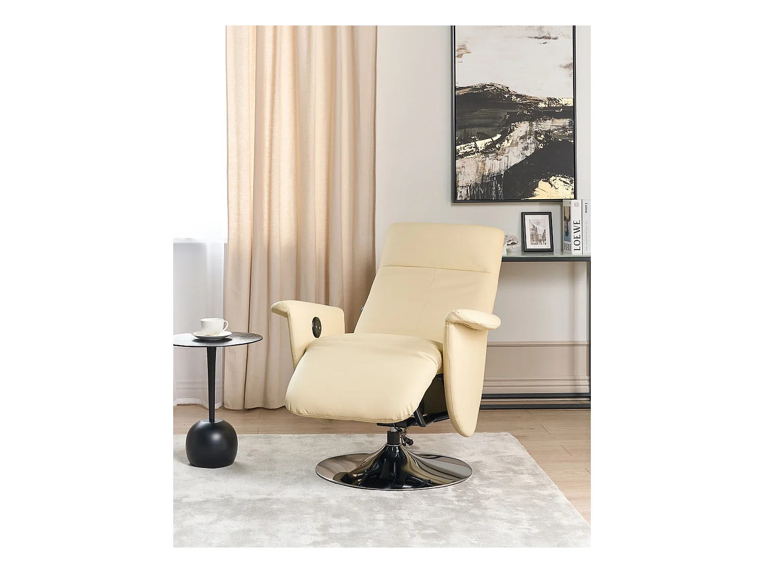 Sedia reclinabile PRIME Pelle sintetica Crema