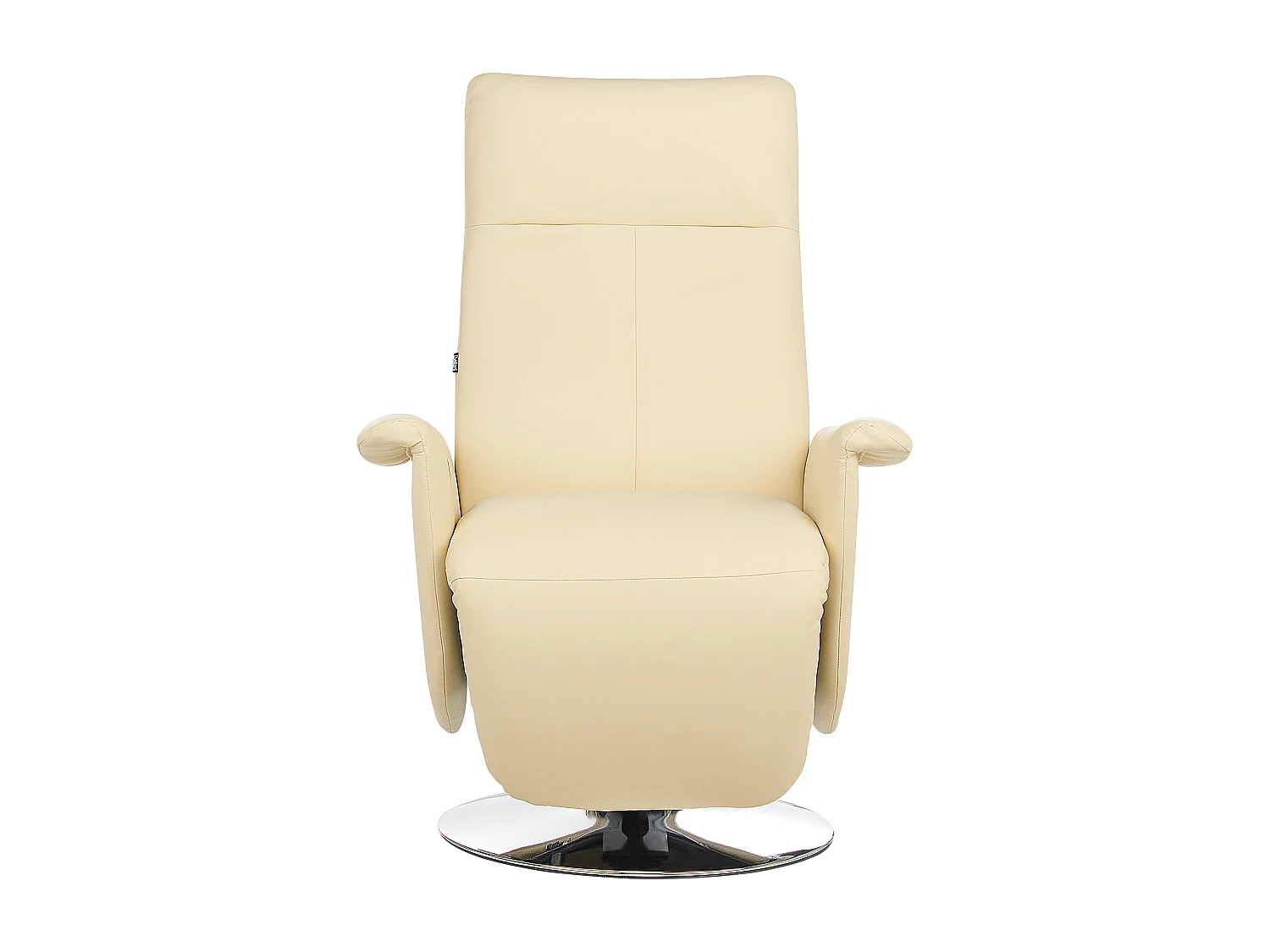Fauteuil inclinable PRIME Repose-pieds inclus Cuir PU Beige clair