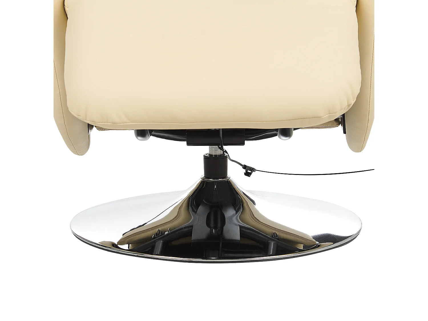 Fauteuil inclinable PRIME Repose-pieds inclus Cuir PU Beige clair