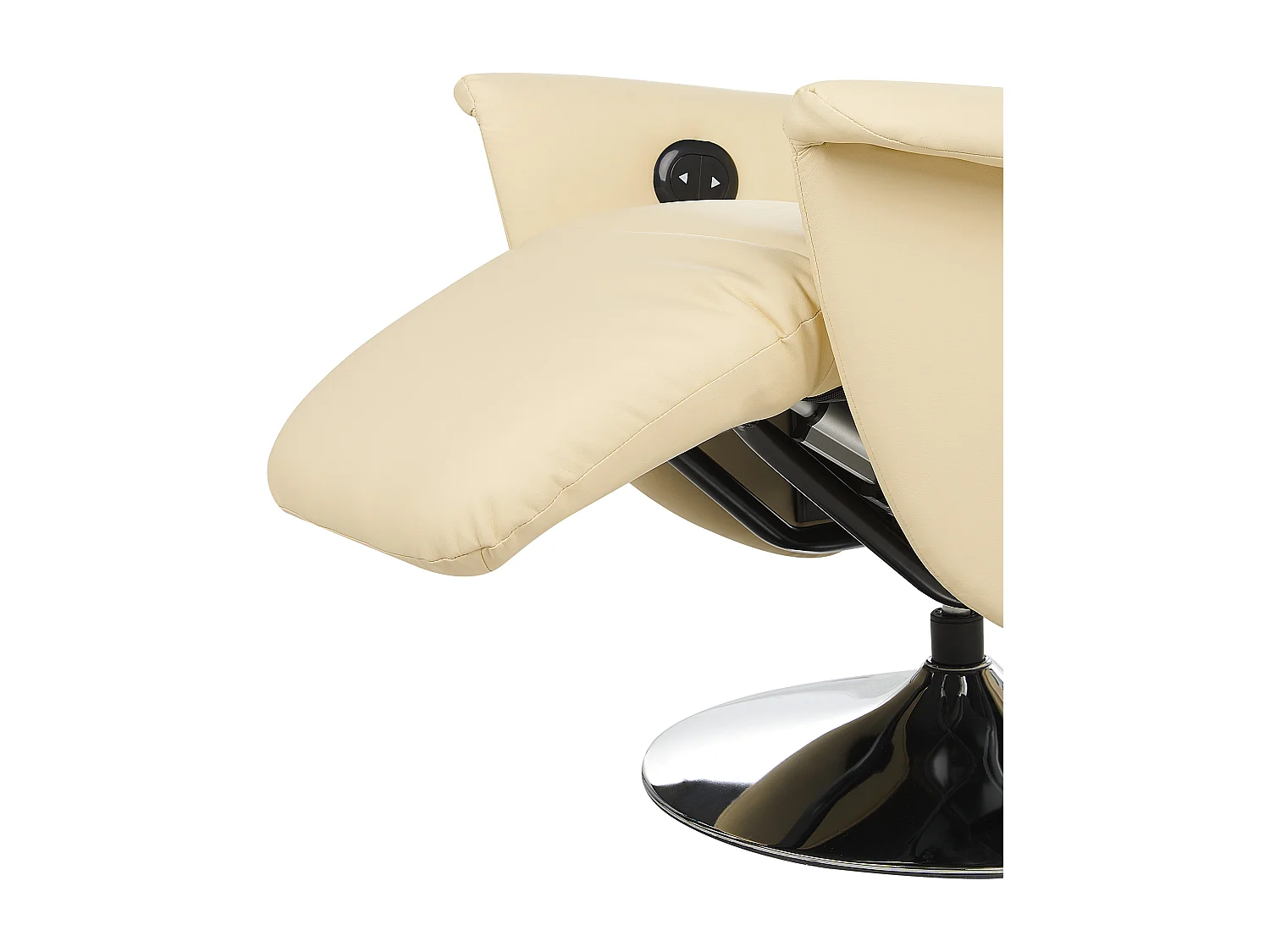Fauteuil inclinable PRIME Repose-pieds inclus Cuir PU Beige clair