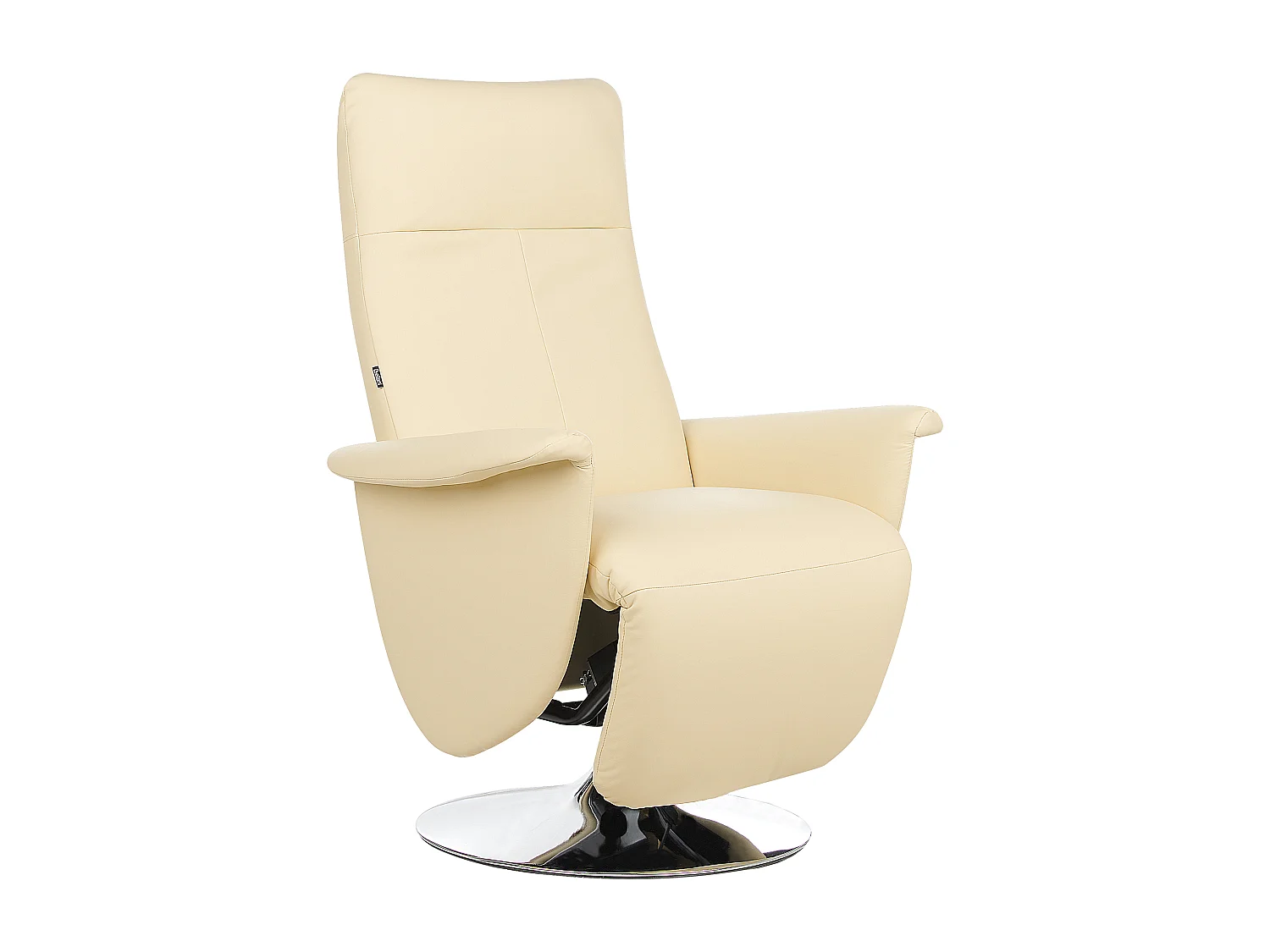 Eleganter Wohnzimmer Sessel Kunstleder weiß elektrisch verstellbar Prime