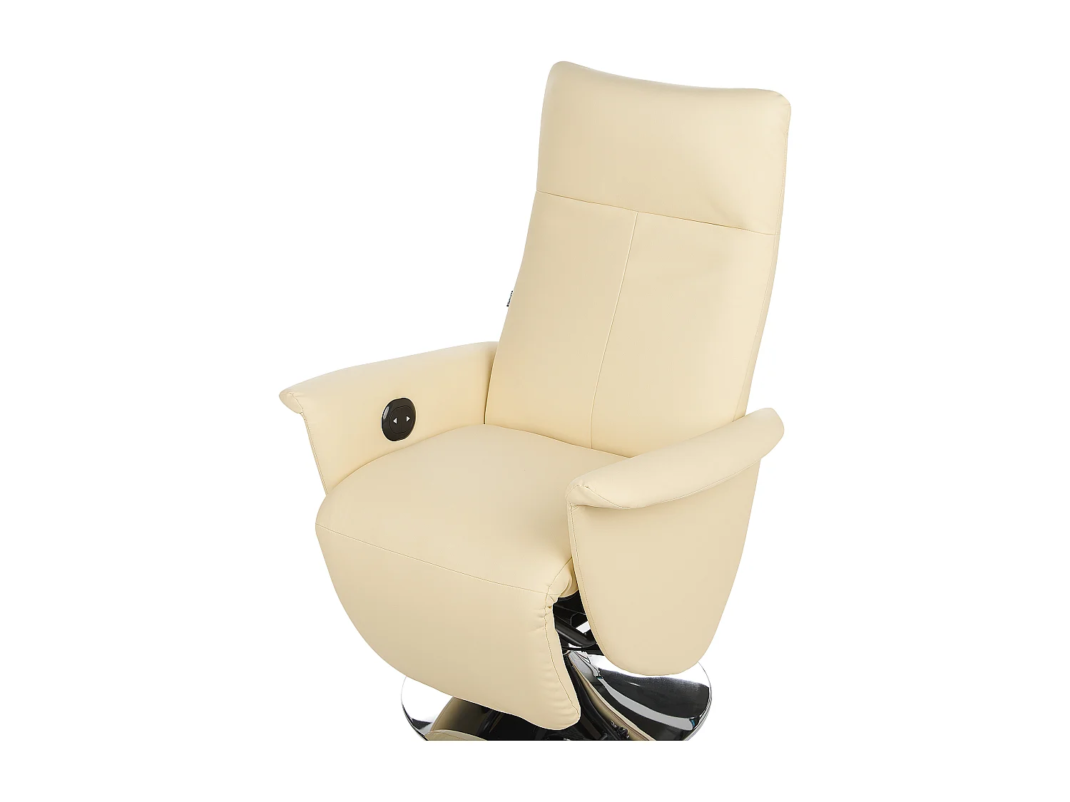 Eleganter Wohnzimmer Sessel Kunstleder weiß elektrisch verstellbar Prime