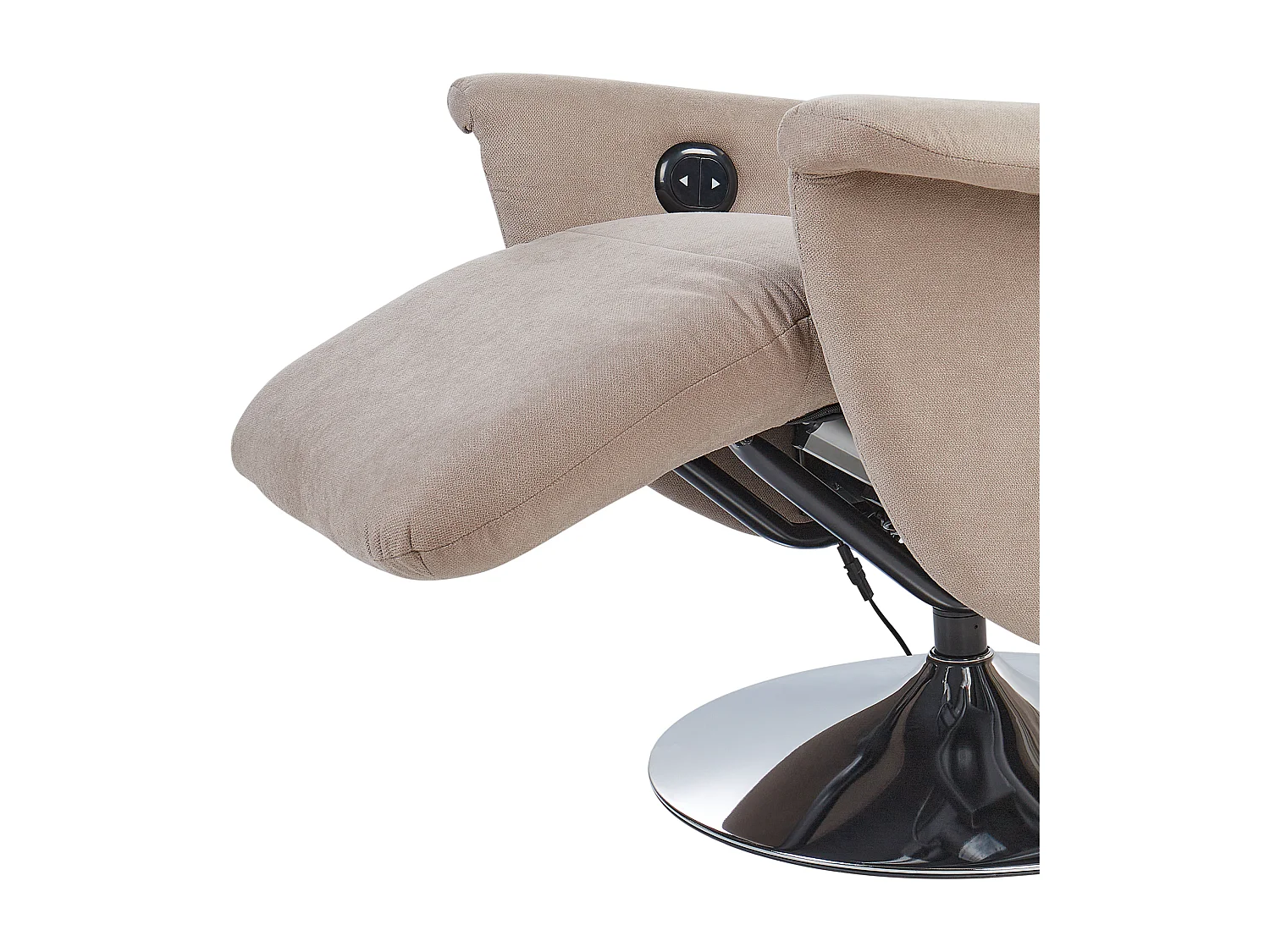 Fauteuil inclinable PRIME Repose-pieds inclus Tissu Taupe