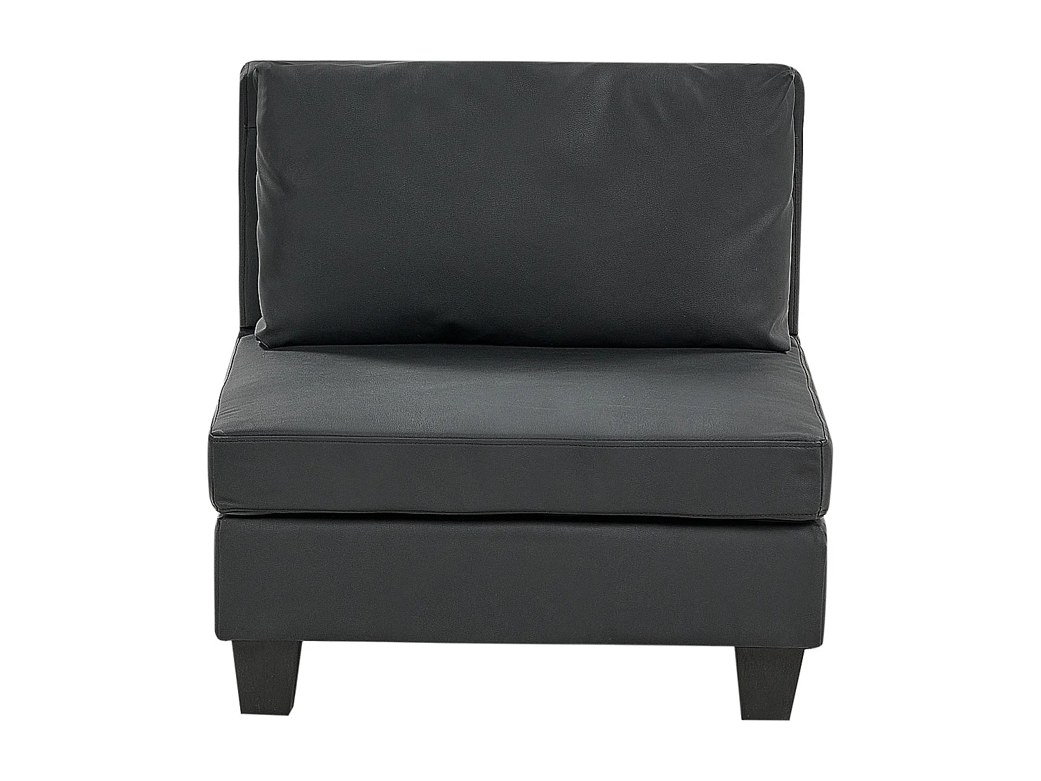 Canapé modulable 3 places UNSTAD Cuir PU Noir