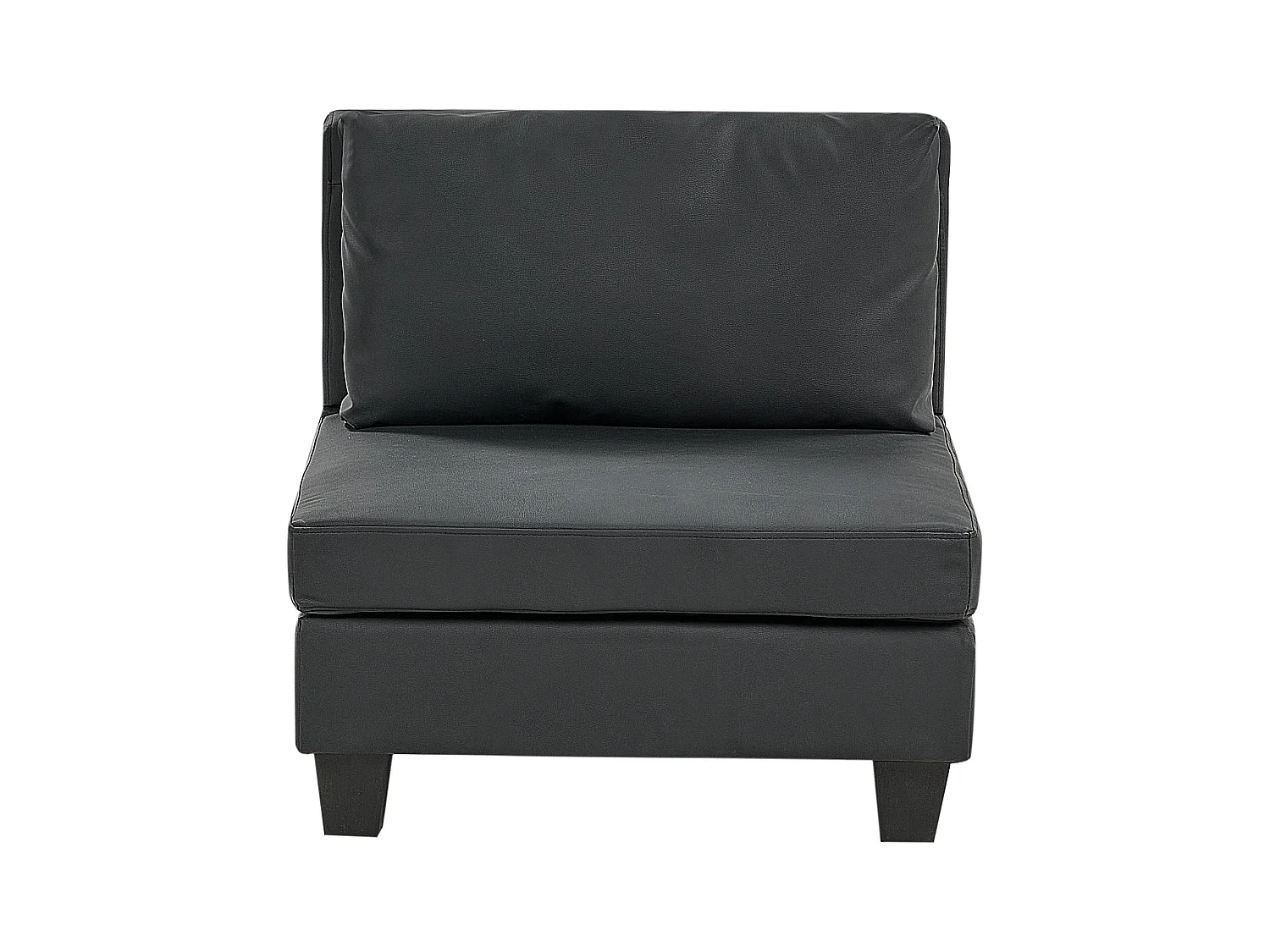 Canapé modulable 3 places UNSTAD Cuir PU Noir