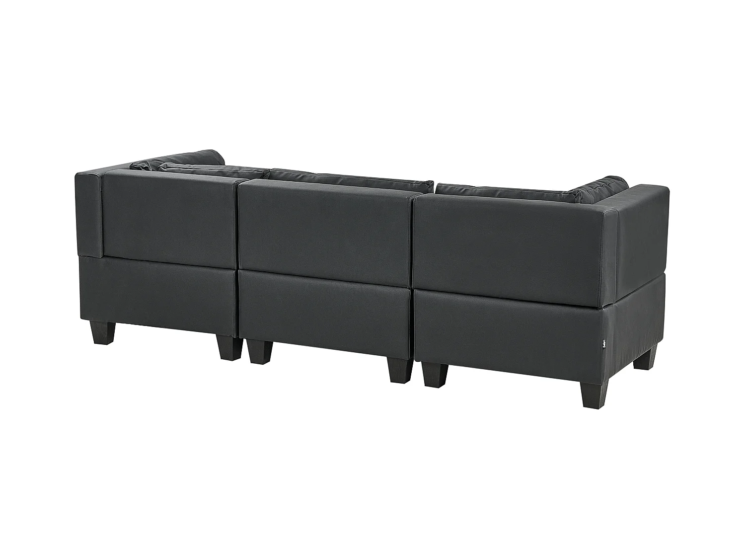 Canapé modulable 3 places UNSTAD Cuir PU Noir