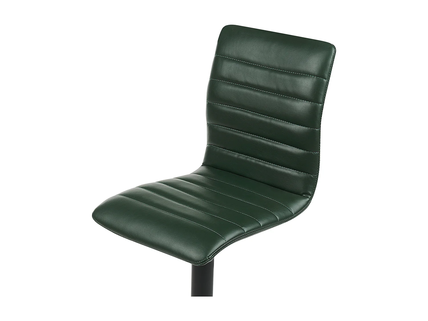 Barhocker 2er Set Kunstleder grün Metallgestell Fußstütze schwarz Lucerne II