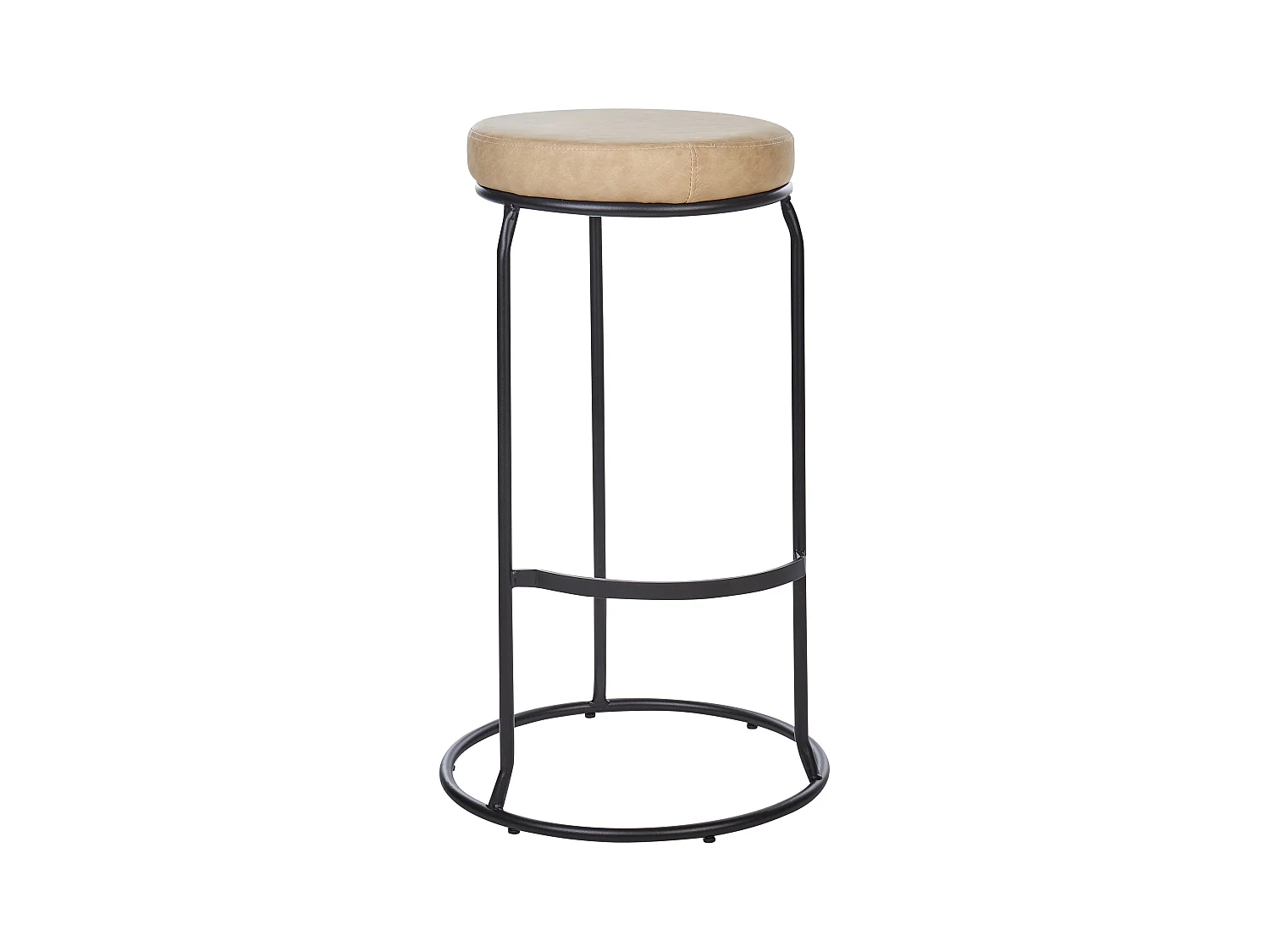 Lot de 2 tabourets de bar MILROY Cuir PU Beige