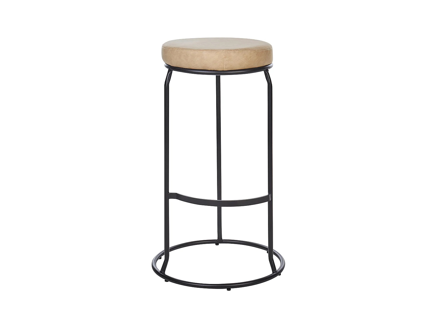 Lot de 2 tabourets de bar MILROY Cuir PU Beige