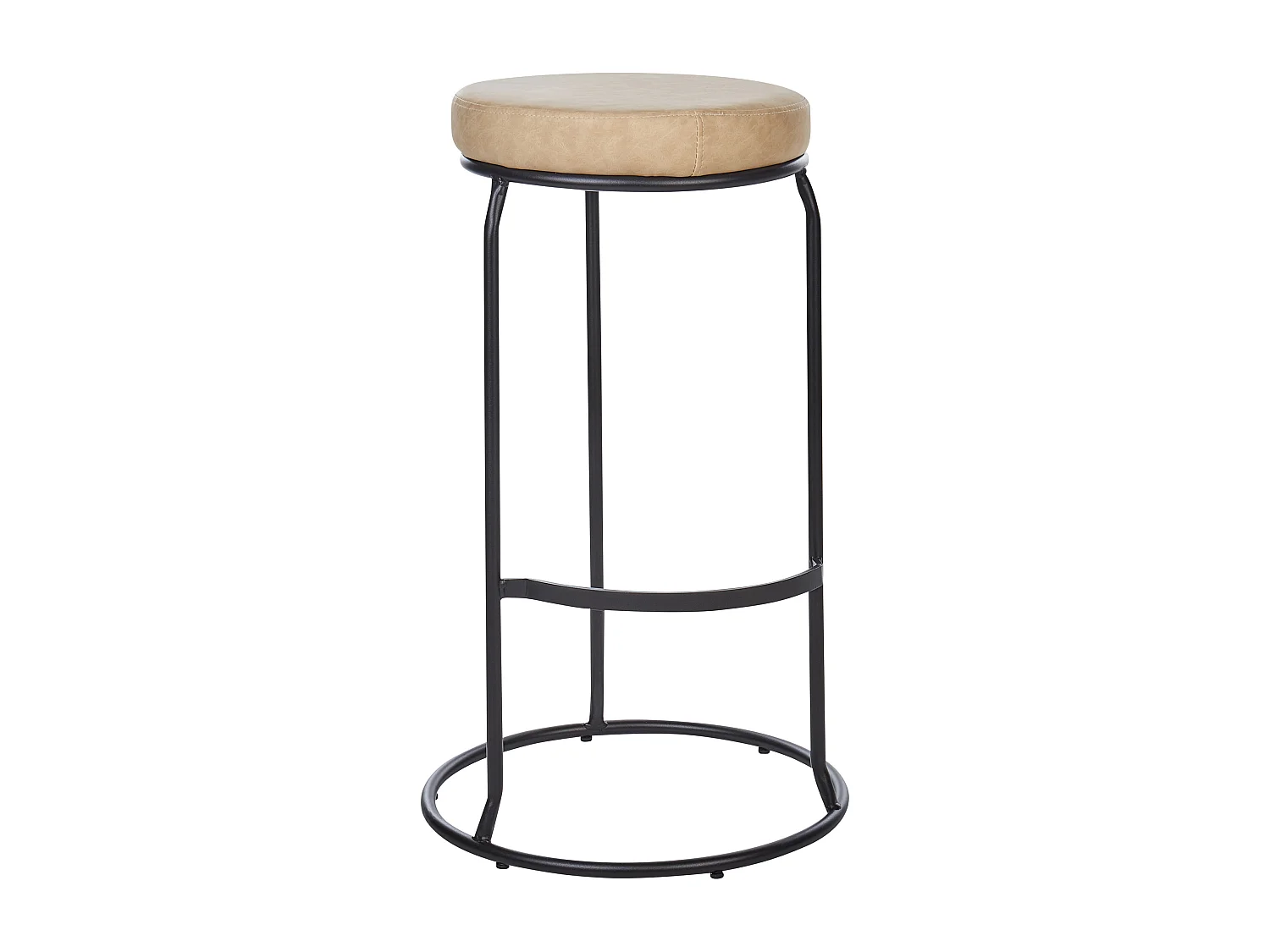 Lot de 2 tabourets de bar MILROY Cuir PU Beige