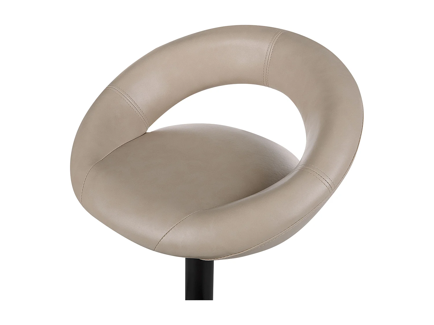 Set van 2 barstoelen PEORIA Kunstleer Draaibaar Lichtbeige