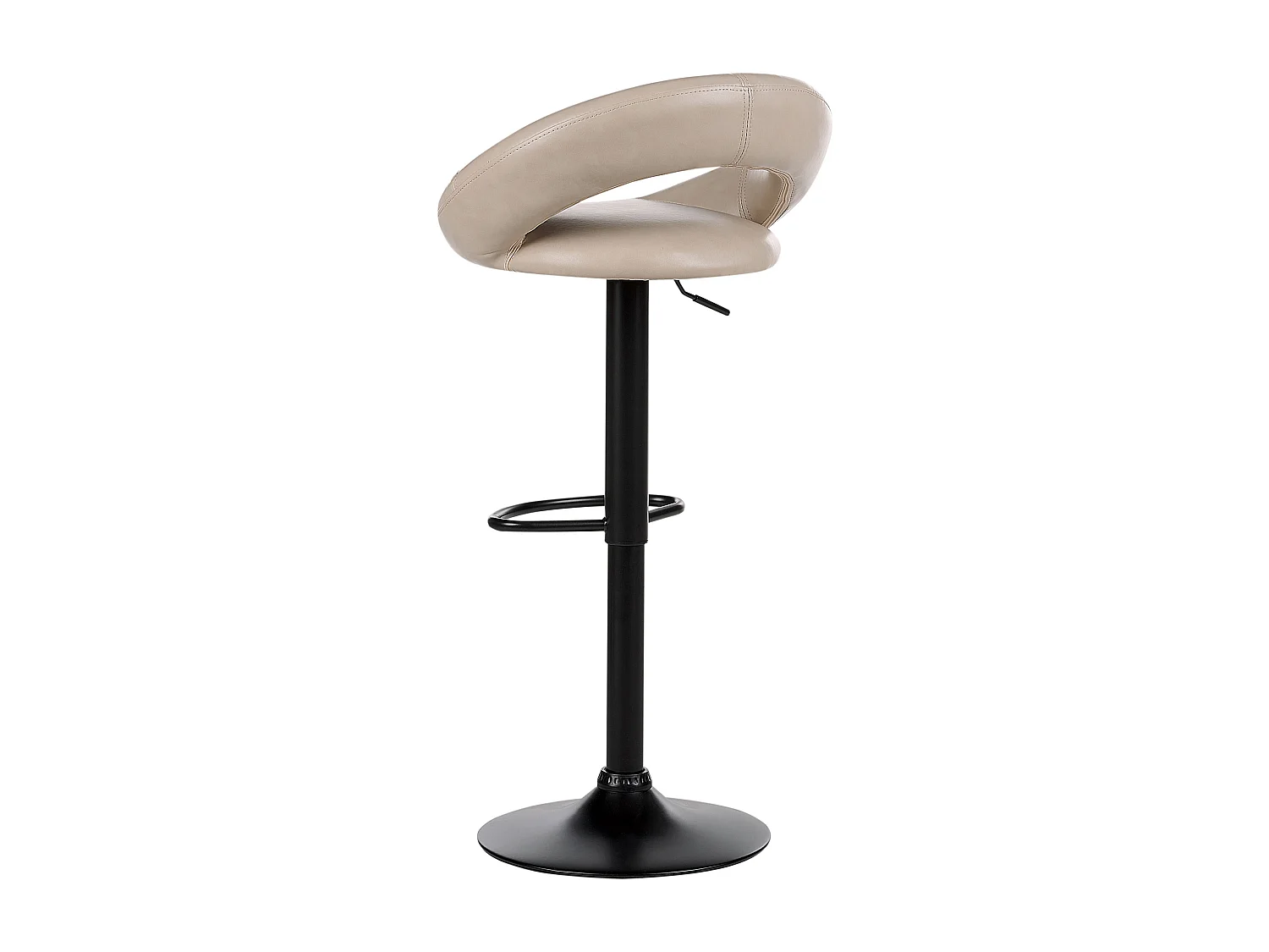 Set di 2 sedie alte PEORIA Pelle sintetica Beige chiaro