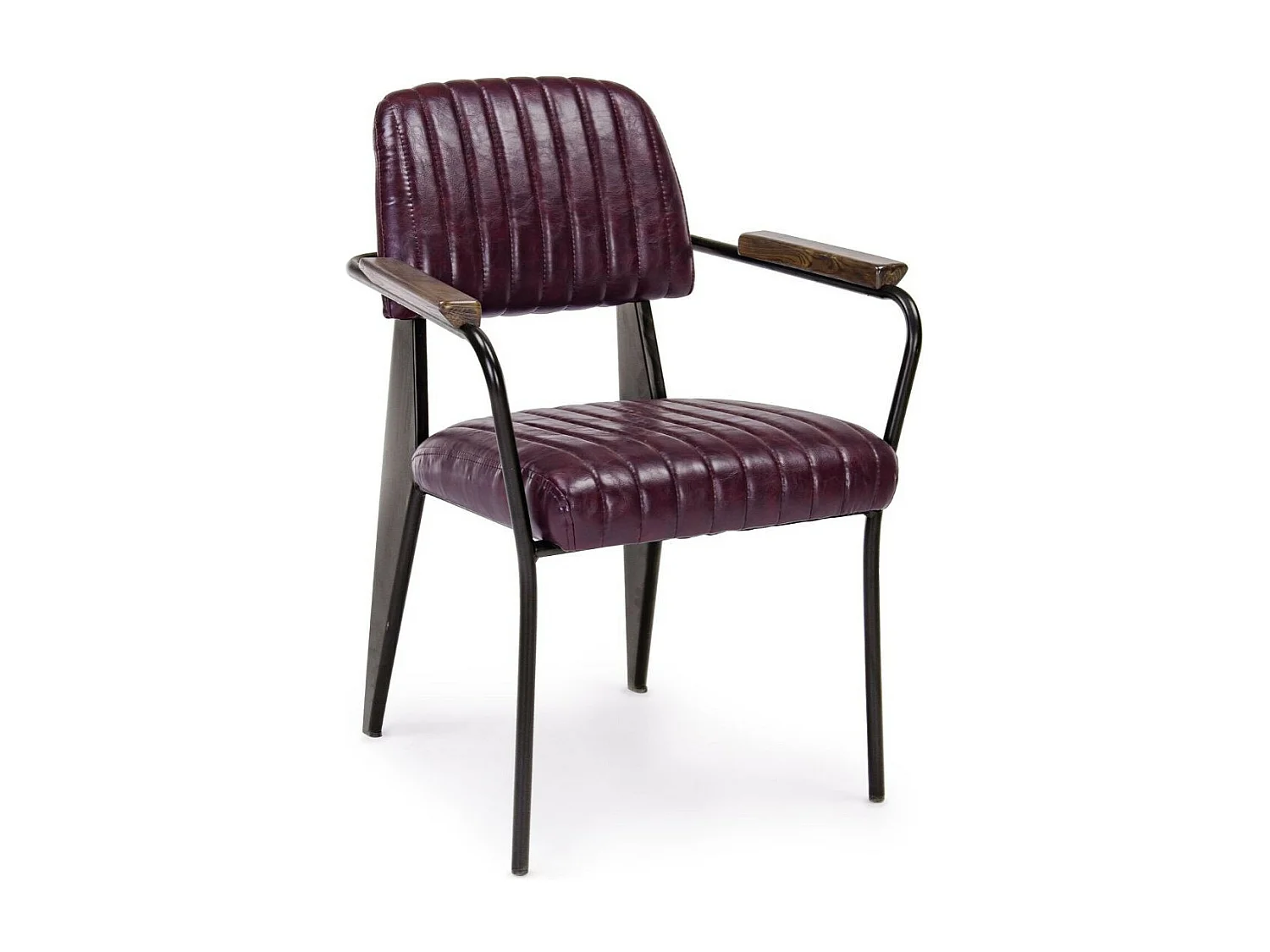 Fauteuil simili et métal Vintage (lot de 2) - CLARK