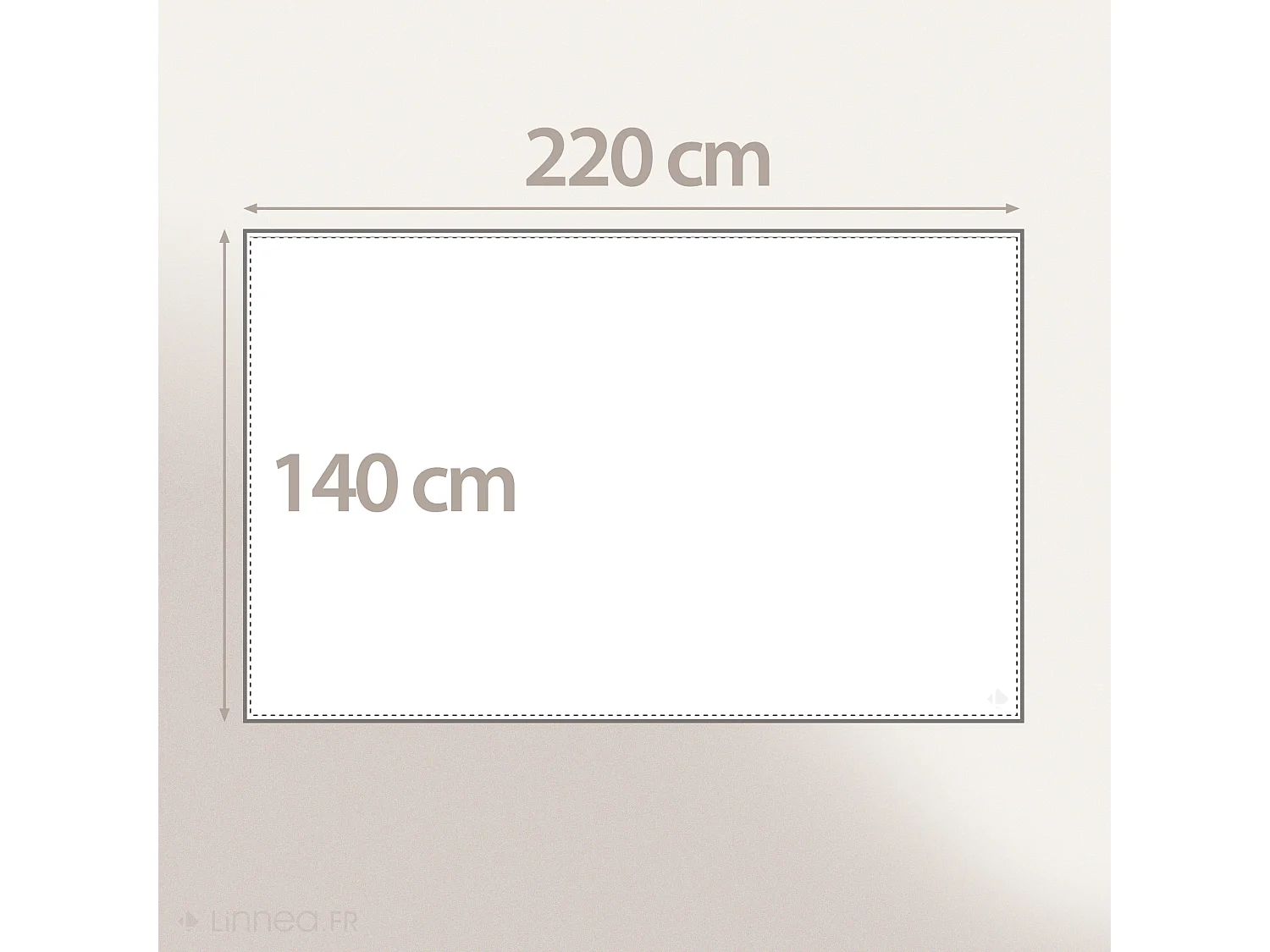 Nappe rectangulaire 140x220 cm antitaches BALANCE couleur beige