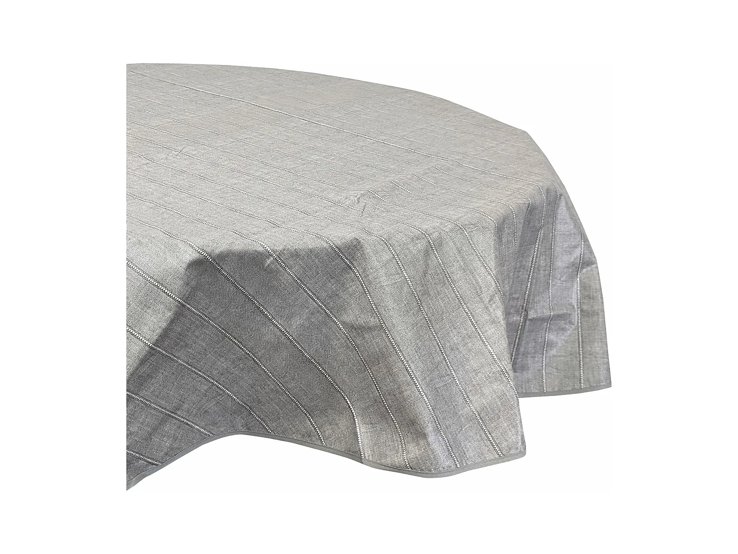 Nappe ronde 160 cm antitaches BALANCE couleur gris