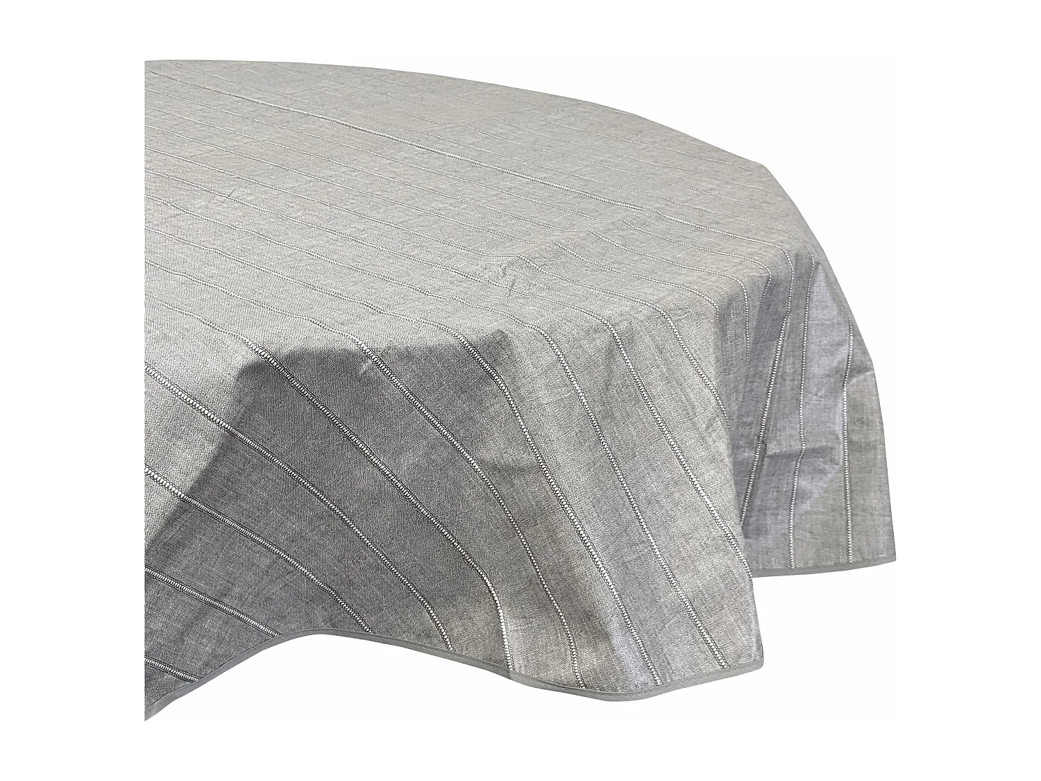 Nappe ronde 160 cm antitaches BALANCE couleur gris