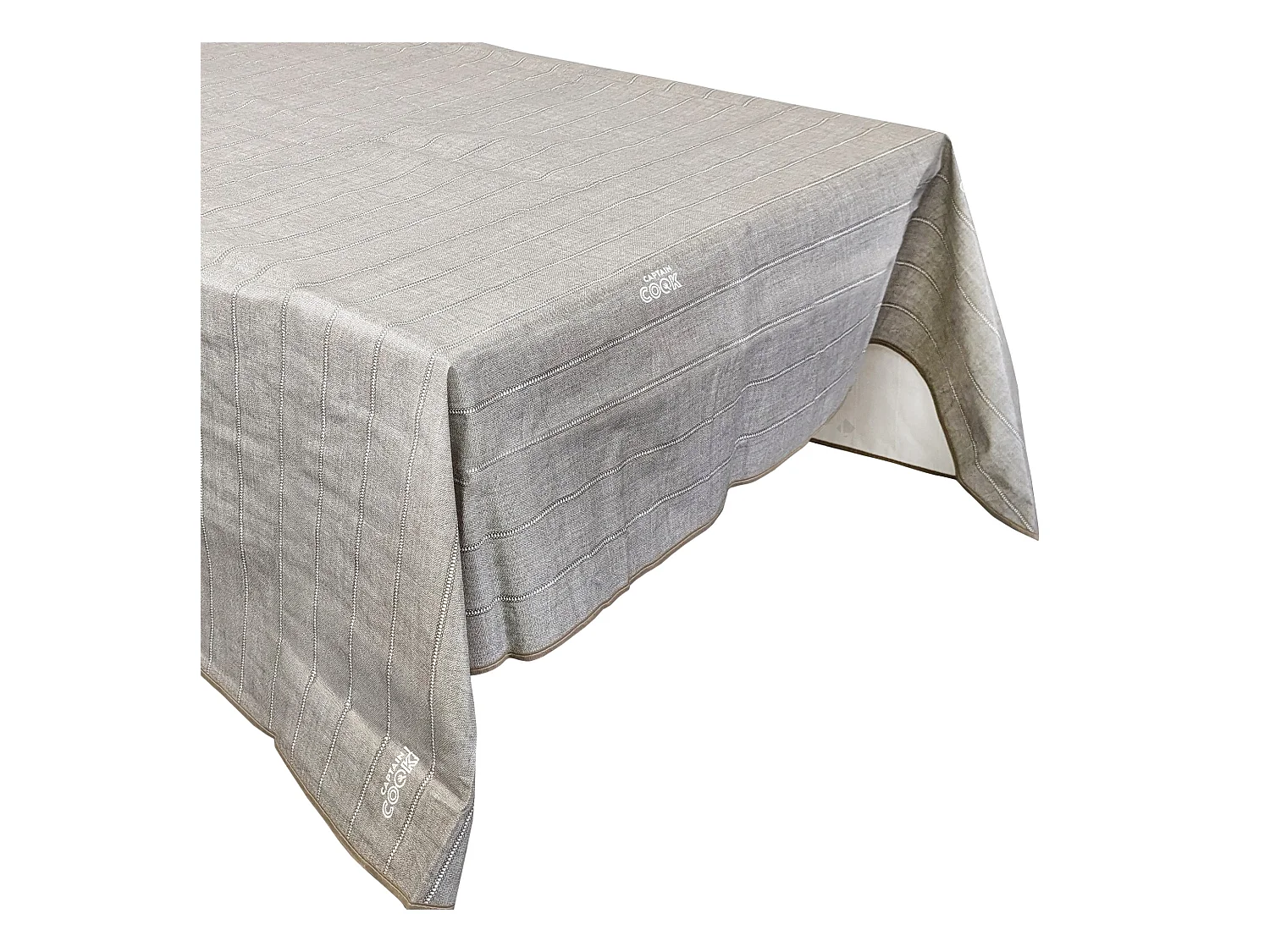 Nappe rectangulaire 130x160 cm antitaches BALANCE gris