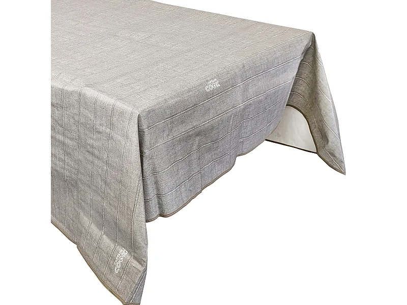 Nappe rectangulaire 130x160 cm antitaches BALANCE gris