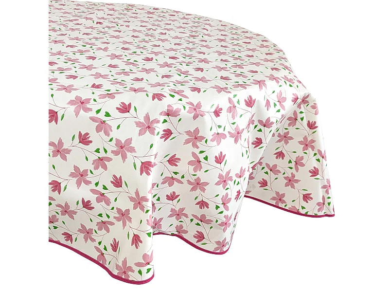 Nappe ronde 160 cm antitaches BLOOM BLOOM rouge