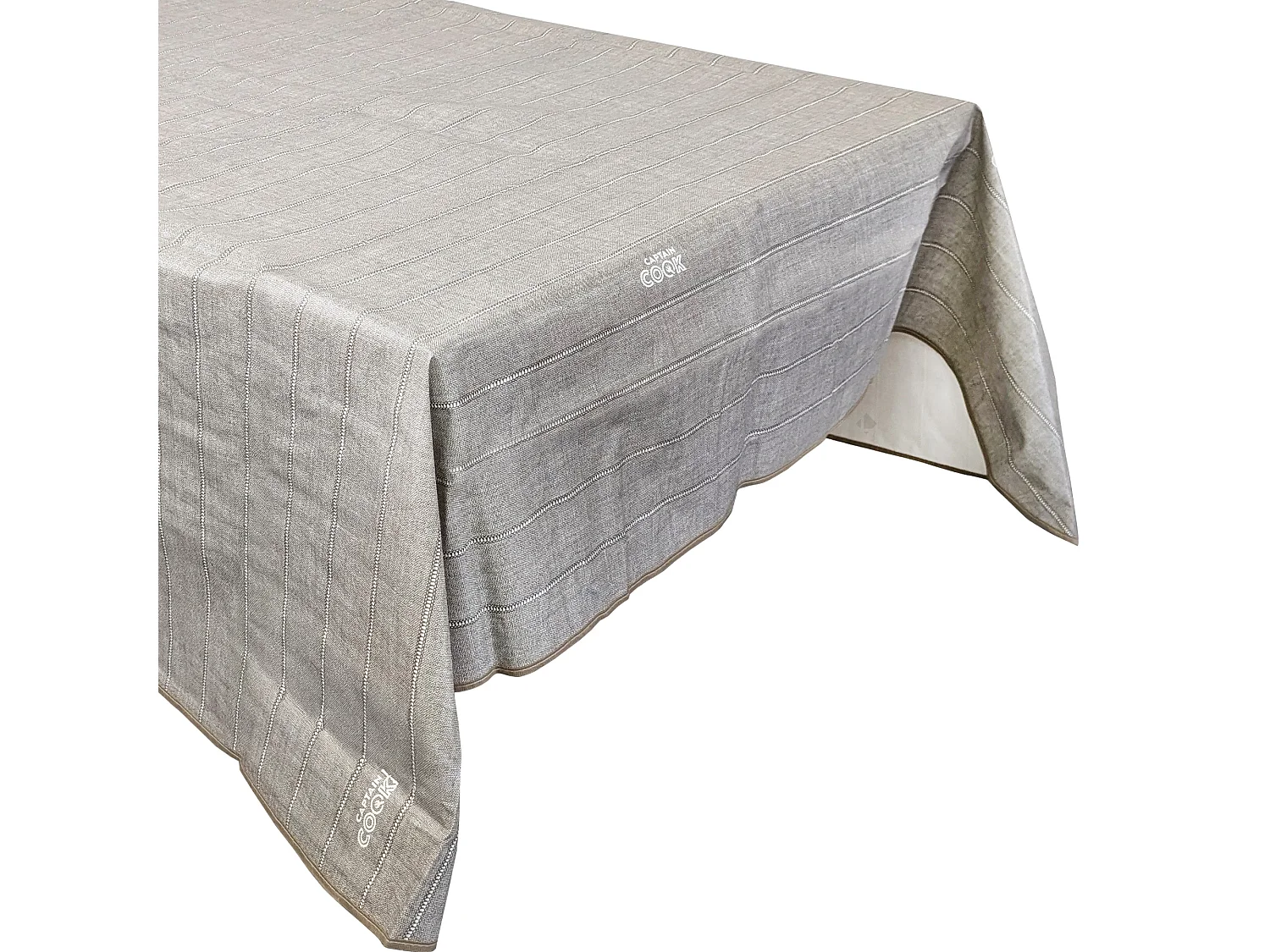 Nappe rectangulaire 140x220 cm antitaches BALANCE couleur gris